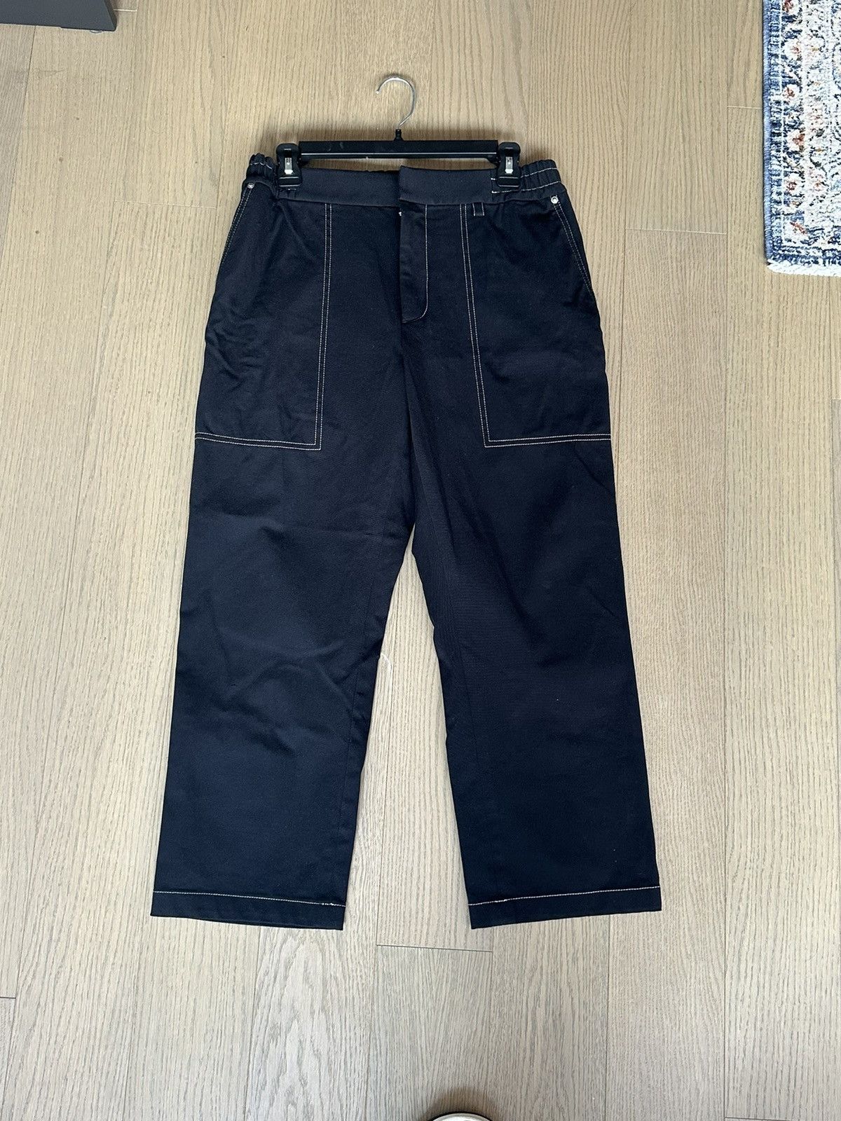 Helmut Lang Black Elastic Waist Pull On Tactical Trousers Size US 32 / EU 48 - 1 Thumbnail