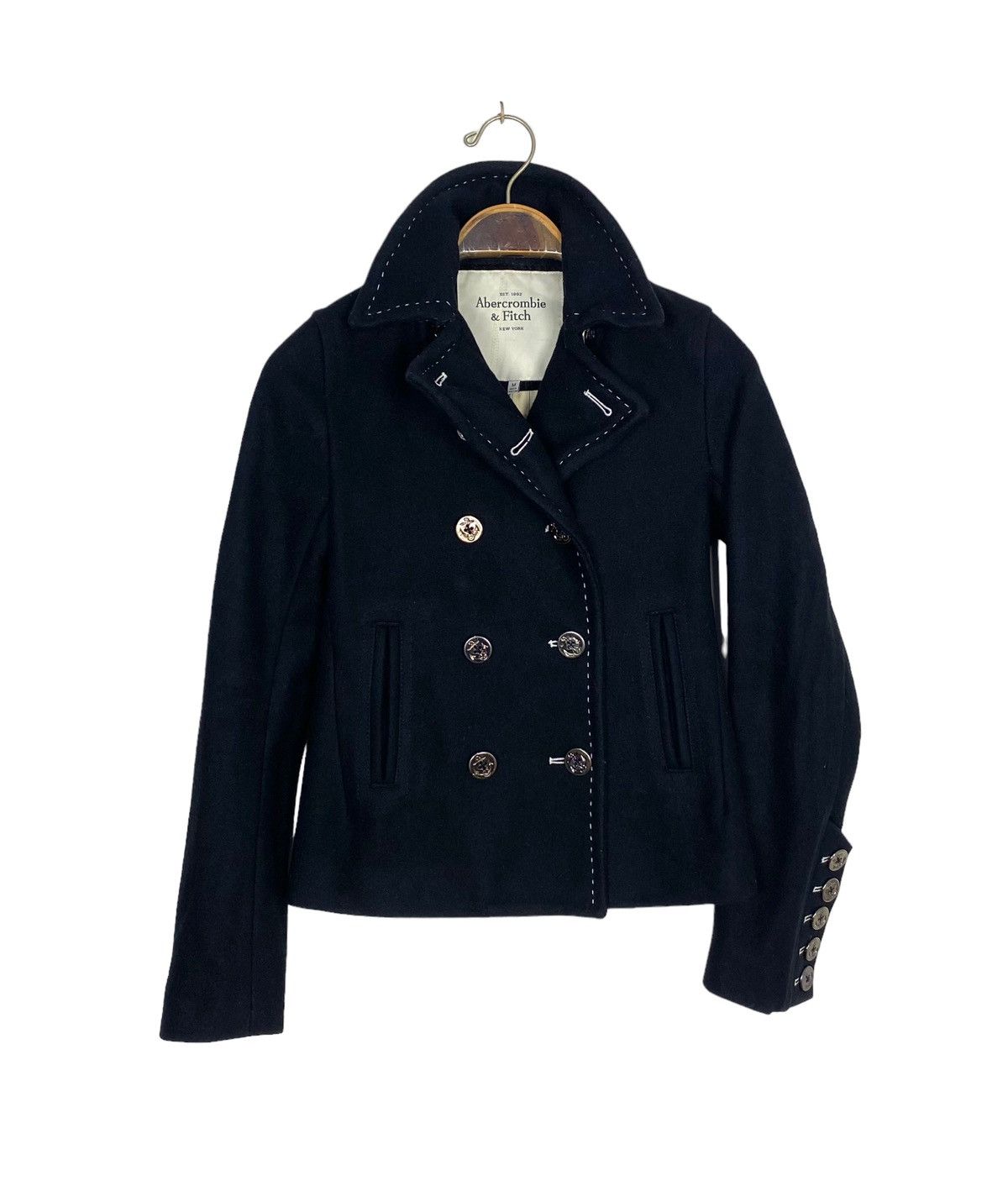 Abercrombie & Fitch Rare‼️ Abercrombie & Fitch Wool Pea Coat Size XS / US 0-2 / IT 36-38 - 1 Thumbnail