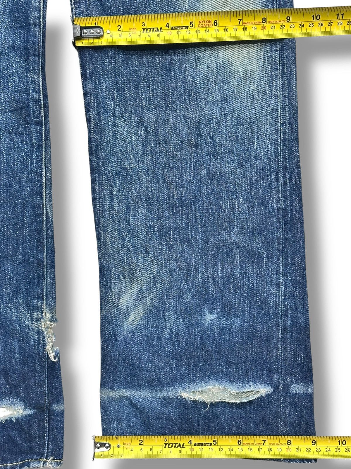 Johnbull Johnbull Vintage Selvedge Distressed Ripped Jeans With Faded Size US 32 / EU 48 - 22 Thumbnail