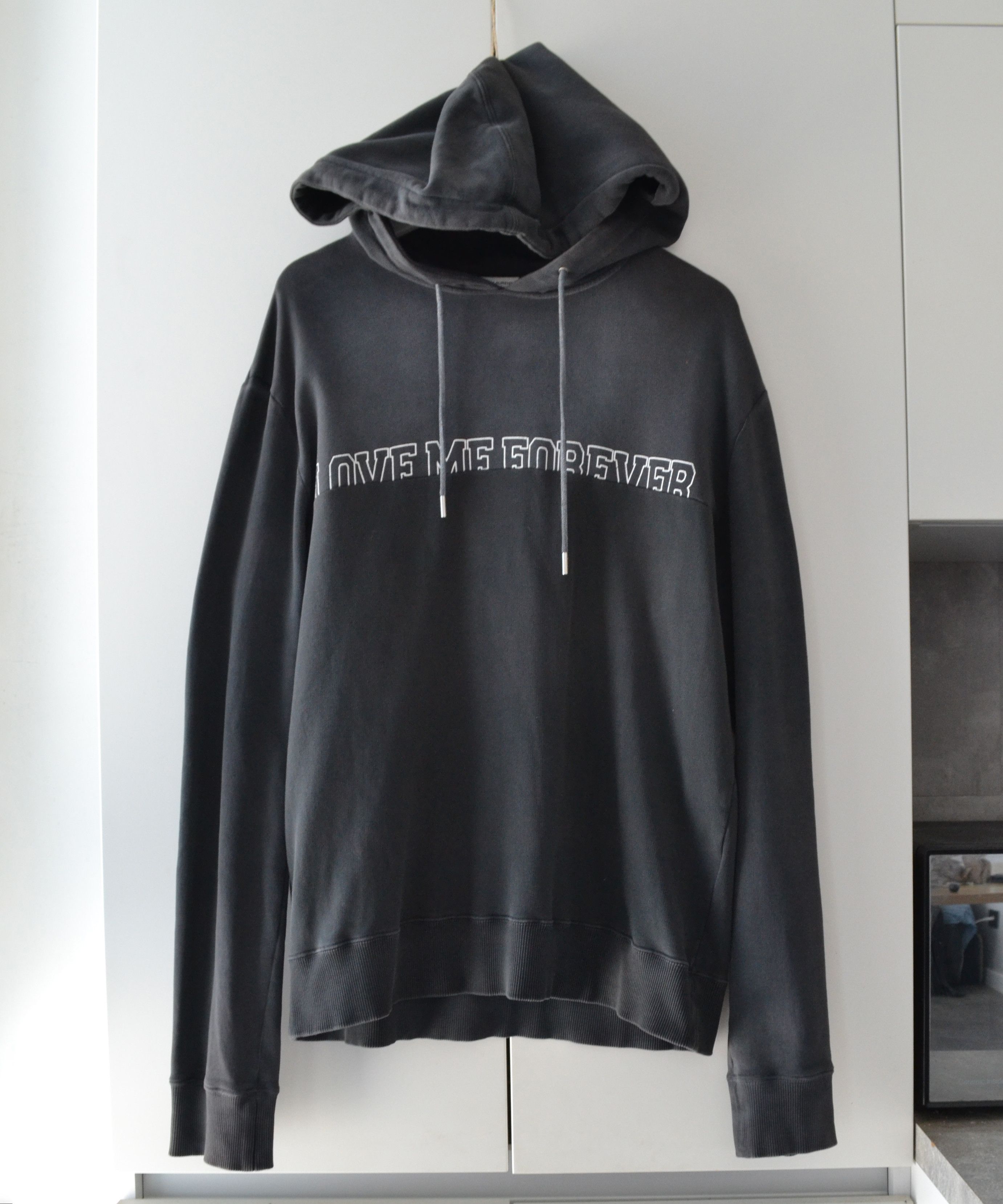 Saint Laurent Paris SAINT LAURENT Hoodie Sweater Print White Oversize Gray Size US M / EU 48-50 / 2 - 3 Thumbnail