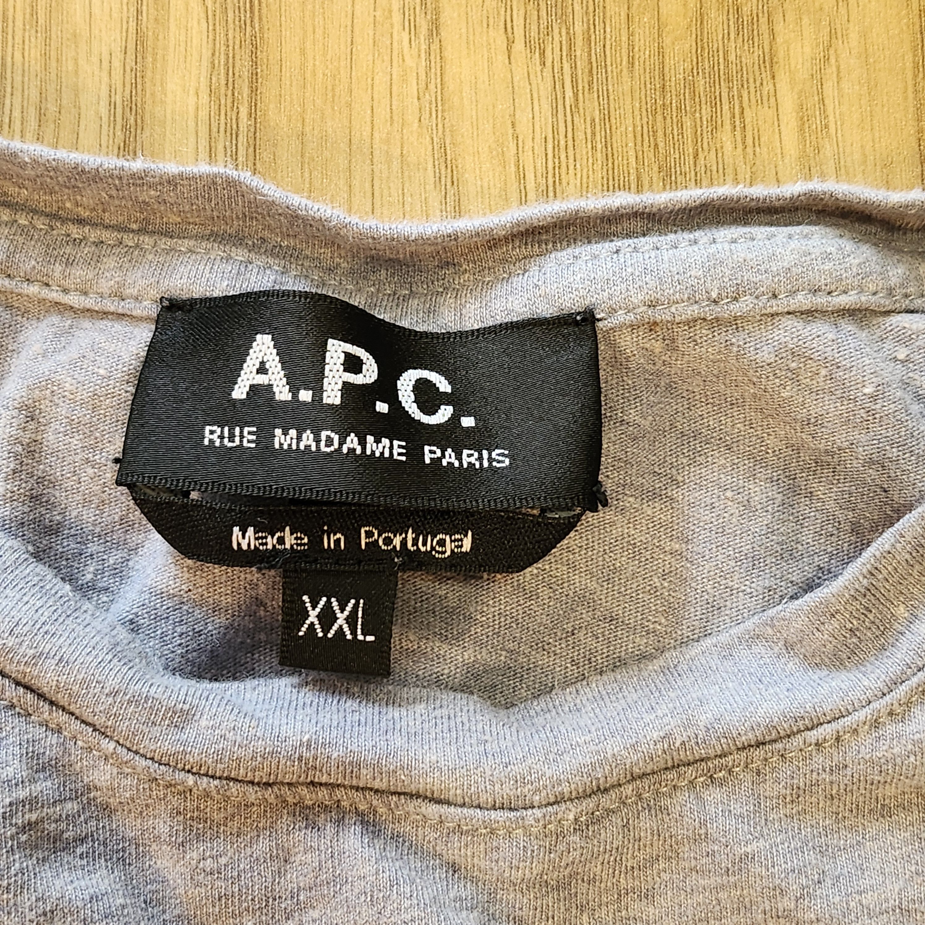 A.P.C. × Vintage A.P.C. Paris Grey tshirt Size US L / EU 52-54 / 3 - 4 Thumbnail