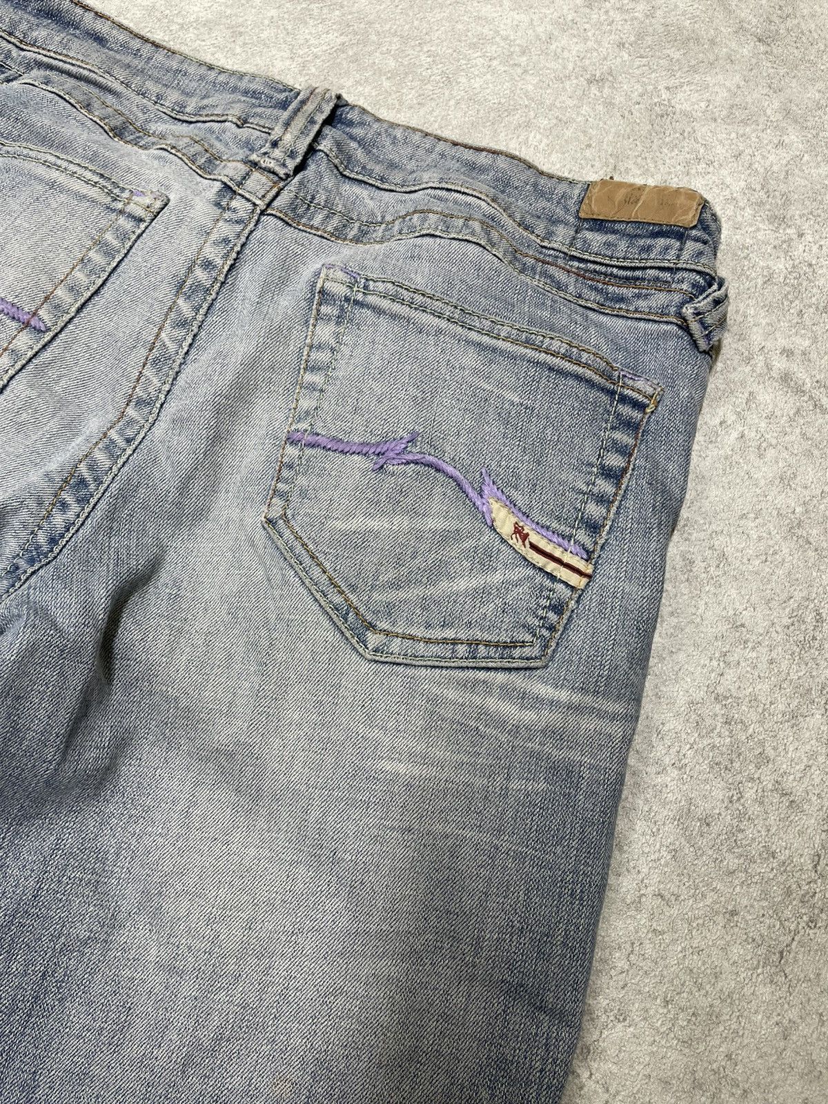 If Six Was Nine × Le Grande Bleu (L.G.B.) Distressed Ifsixwasnine Style Flare Denim Rockstar Grail LGB Size US 29 - 10 Thumbnail