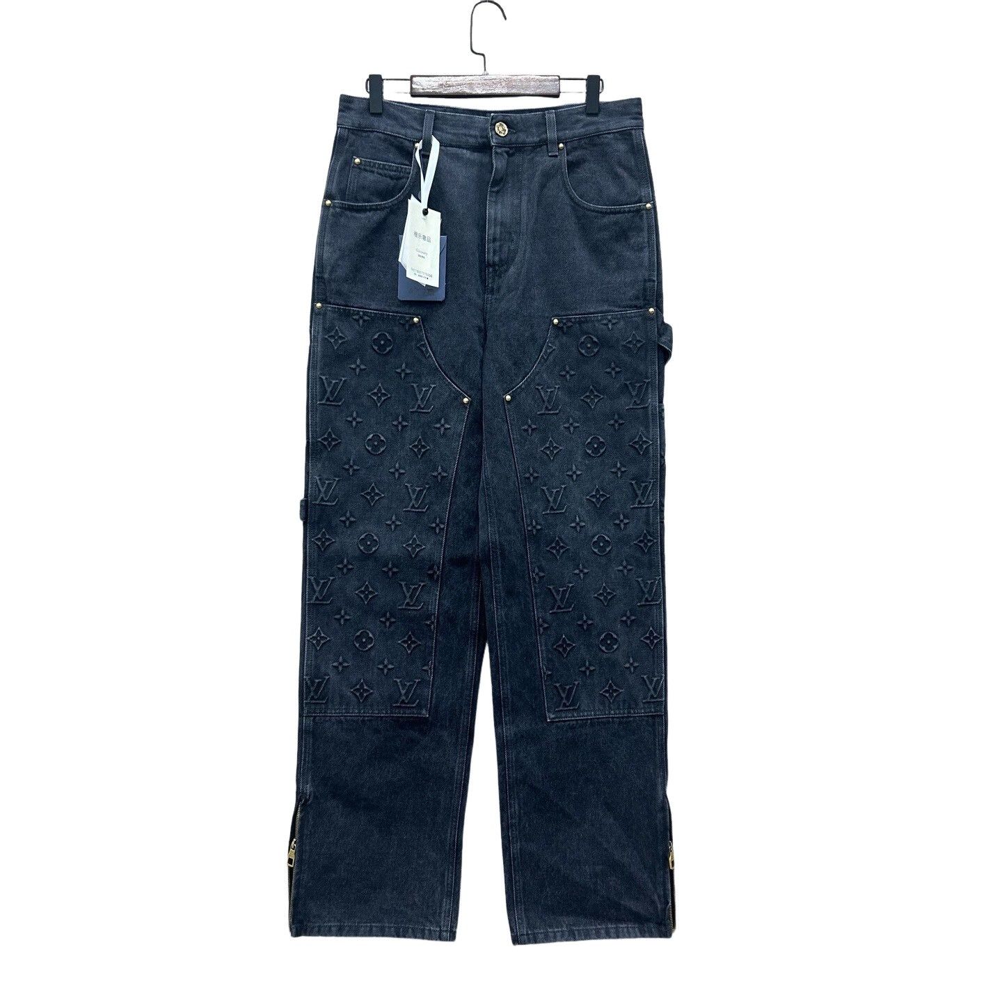 Louis Vuitton Louis Vuitton Monogram Embossed Denim Jeans Size 29 Size US 29 - 1 Thumbnail