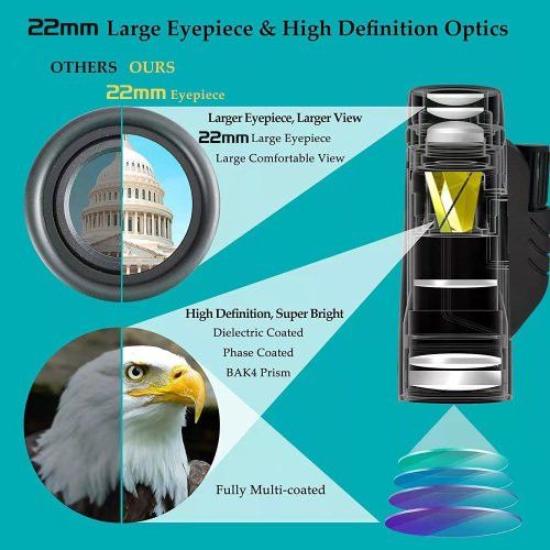 Designer × Homemade Monocular Telescope - 12X42 High Power Monocular for Bird Wa Size US L / EU 52-54 / 3 - 2 Thumbnail