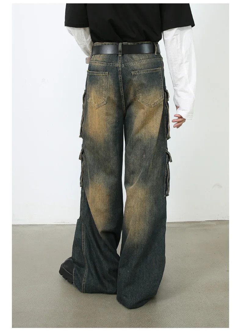 Jean × Vintage Cargo Style Baggy Jeans Multi-Pocket Size US 30 / EU 46 - 6 Thumbnail