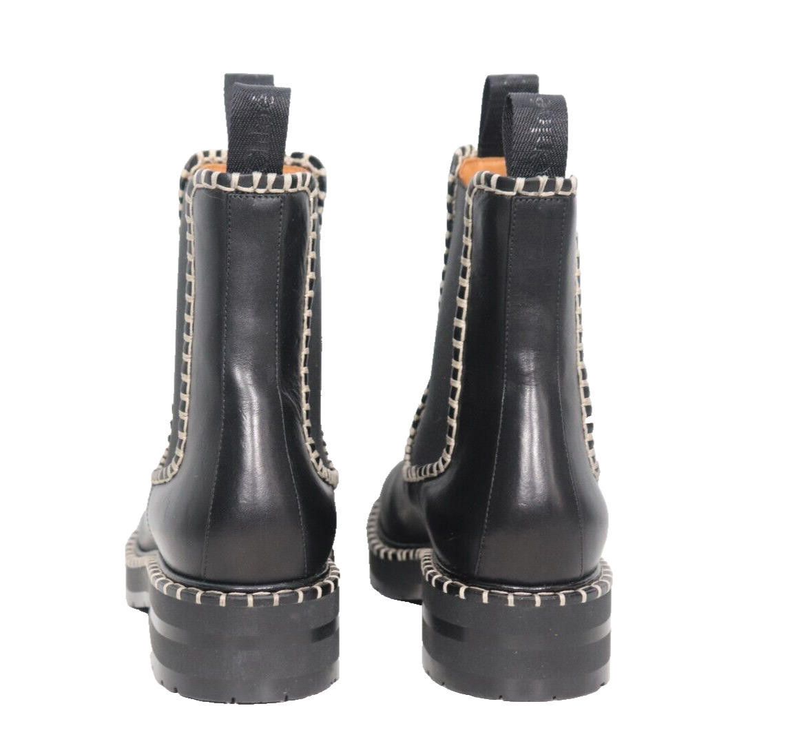 chloma Chloé EU 38 US8 Black Noua Chelsea Boots Leather Ankle $1500 Size US 8 / IT 38 - 6 Thumbnail