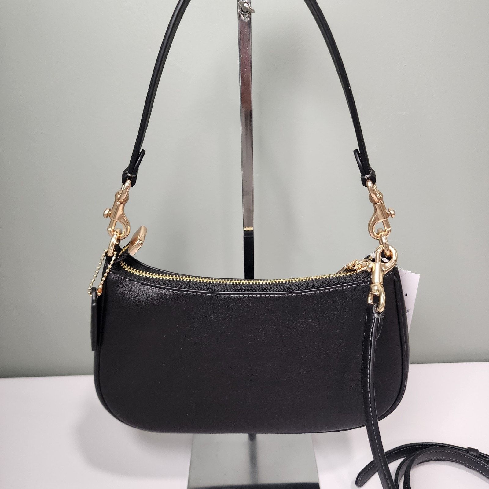 Coach COACH CCE86 Teri Shoulder Bag Beaded Graphic Smooth Black Size ONE SIZE - 2 Thumbnail