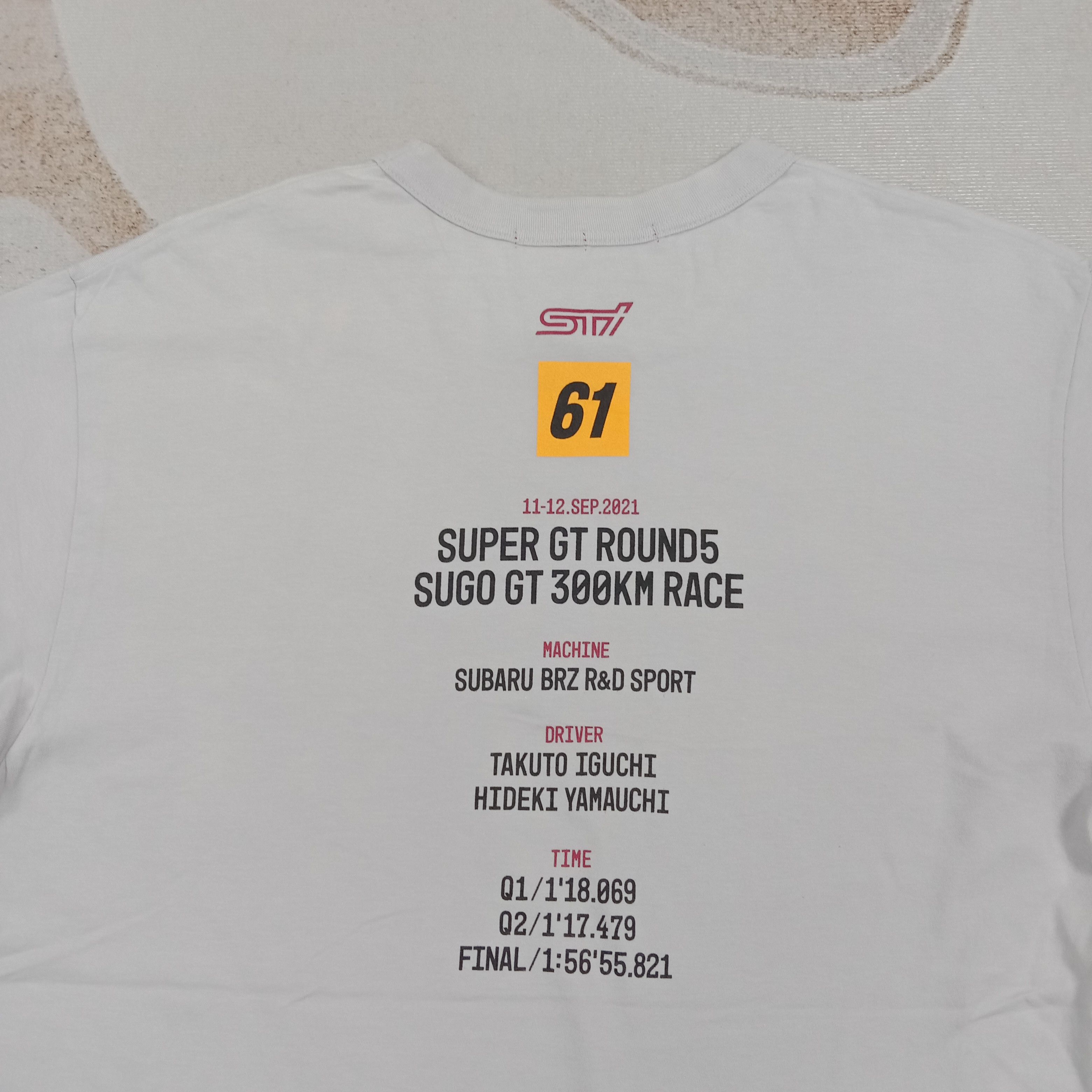 Japanese Brand SUBARU STI Super SUGO GT Racing Tshirt C285N53 Size US M / EU 48-50 / 2 - 5 Thumbnail