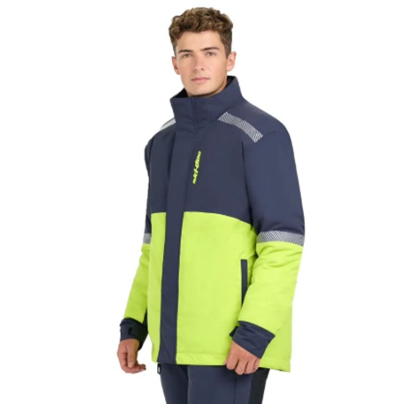 Ski-Doo Ski-Doo Navy Neon Green Vasa Polar Fleece Ski Jacket Coat Size US L / EU 52-54 / 3 - 1 Thumbnail