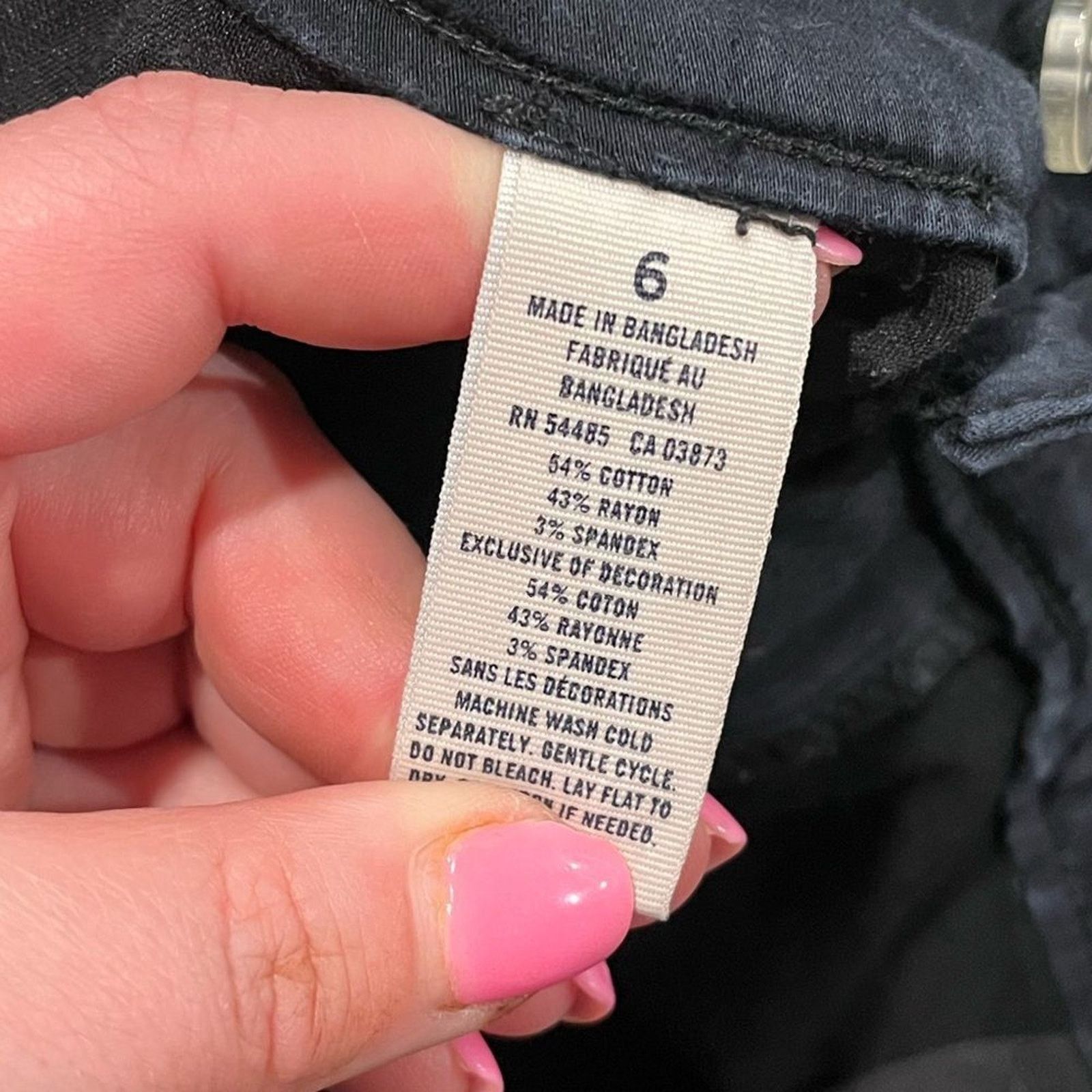 American Eagle Outfitters American Eagle Khaki Shorts Low-Rise Stretch Pockets Black 6 Size 28" / US 6 / IT 42 - 6 Thumbnail