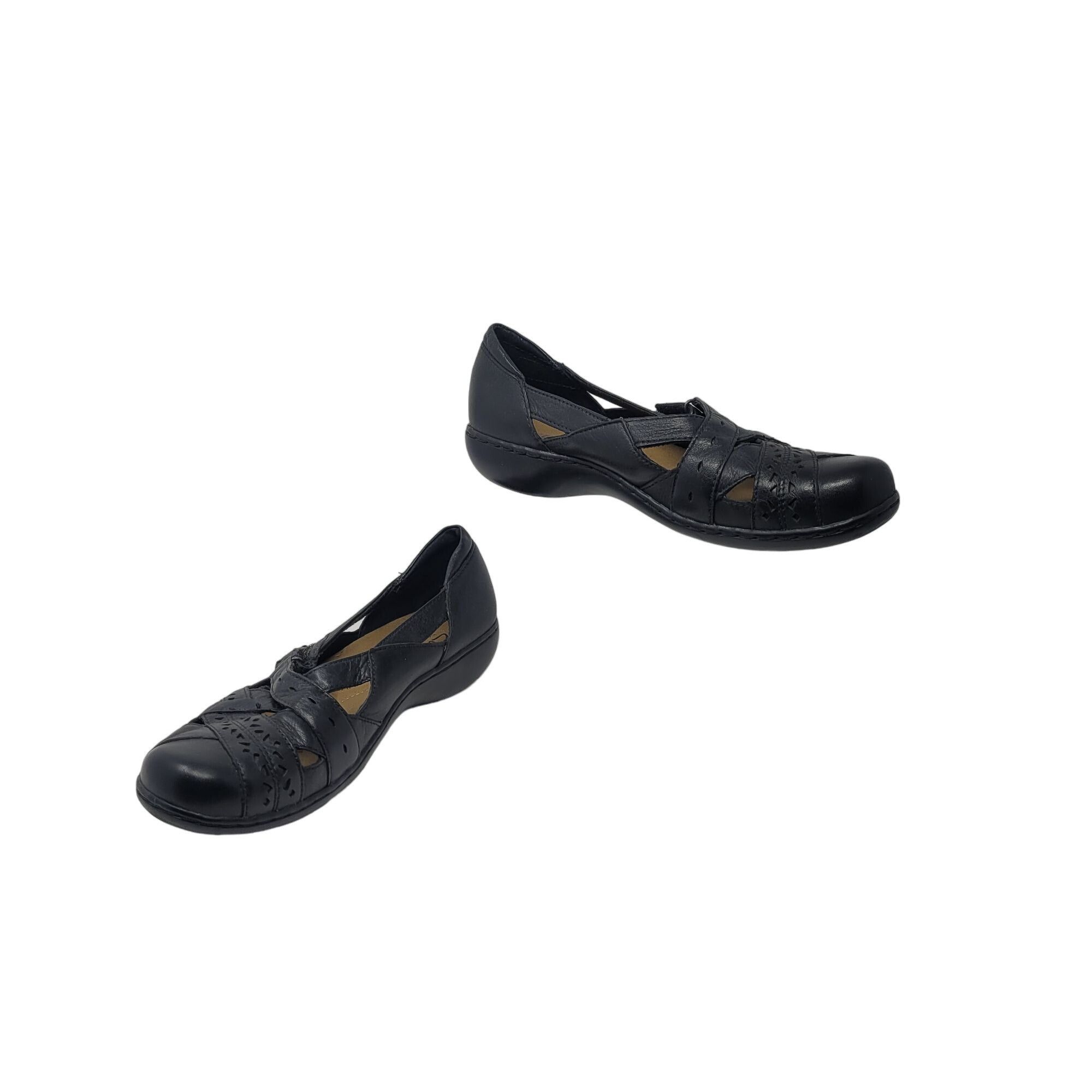 Clarks Y2K Clarks Bendables Leather Mary Janes 9.5 Black Flats Twee Size US 9.5 / IT 39.5 - 11 Thumbnail