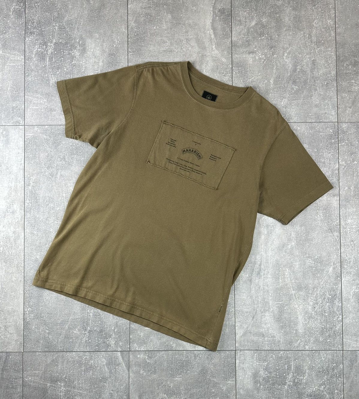 Maharishi Maharishi Mens Olive Centre Graphic Print Logo T-Shirt Size US S / EU 44-46 / 1 - 1 Thumbnail