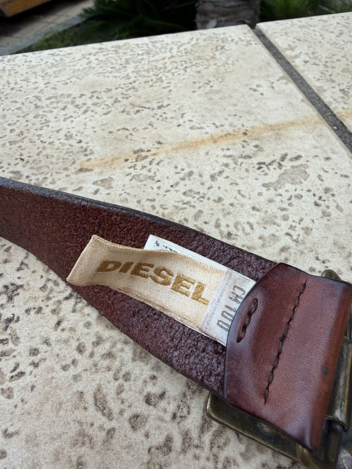Diesel Diesel Brown Leather Belt Vintage Size ONE SIZE - 2 Thumbnail