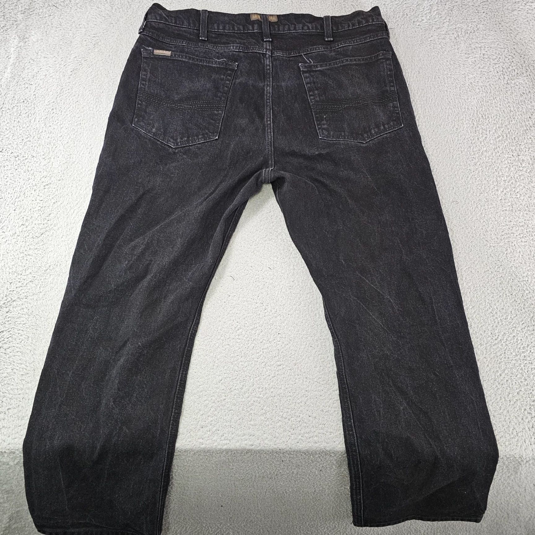 Ariat Ariat Jeans Mens 37x28 Black M5 Legacy Straight Fit Stretch Denim Gray Charcoal Wash Jeans Mens 37x28 Size US 37 - 7 Thumbnail