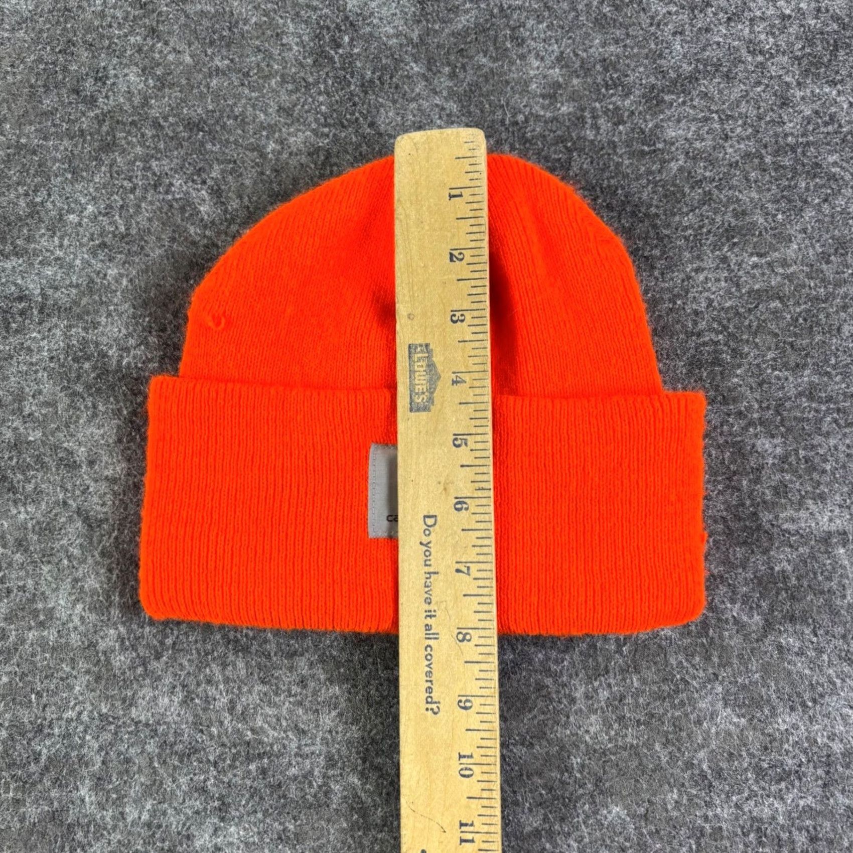 Carhartt Carhartt Beanie A18 Acrylic Knit Blaze Orange Neon Safety OS Mens Unisex Adults Knit Hat Cap Winter Fall Solid Stretch Size 44L - 4 Thumbnail