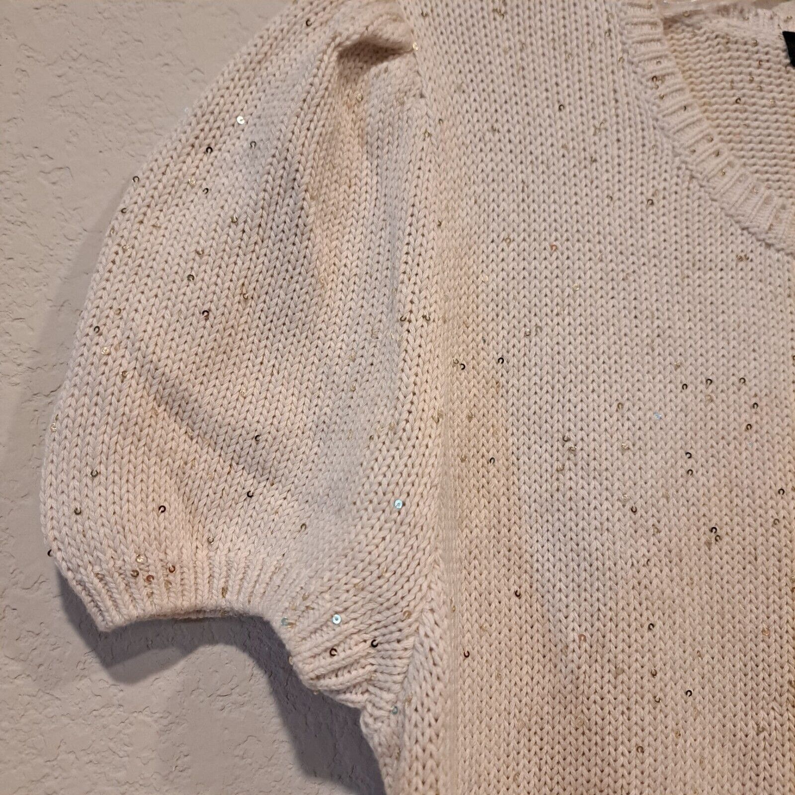 Generation Love GENERATION LOVE Viola Sequin Beige Sweater Dress Women's XL Size XL / US 12-14 / IT 48-50 - 7 Thumbnail