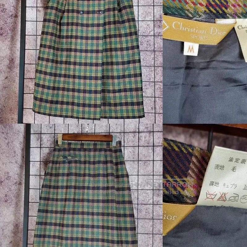 Dior Wool Plaid Mini Skirt for Women .
