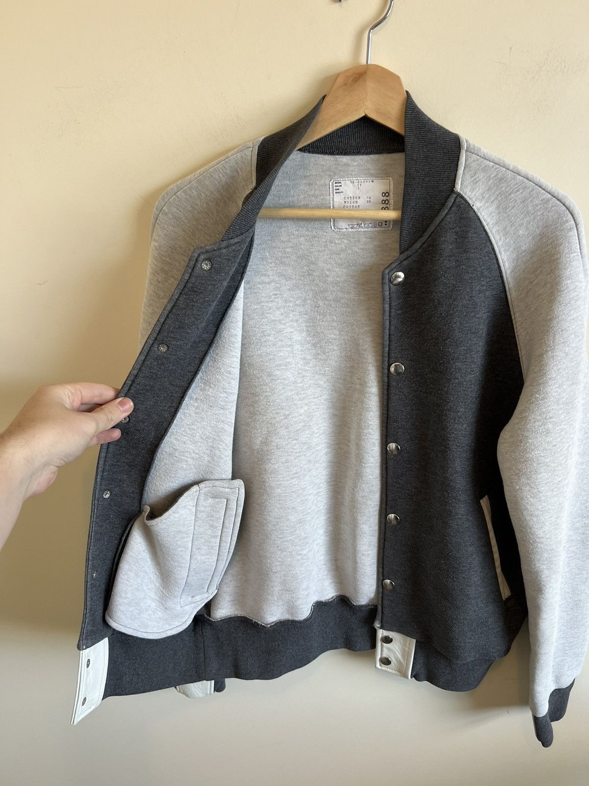 Sacai Sacai Stadium Bomber Leather made in Japan black bomber Size US S / EU 44-46 / 1 - 2 Thumbnail