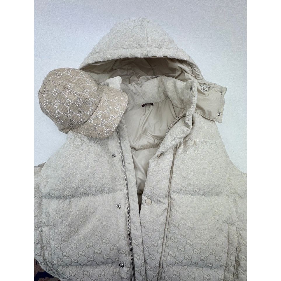 Gucci Gucci Gardenia Silver Canvas Monogram Rush Baseball Hat Size ONE SIZE - 4 Thumbnail