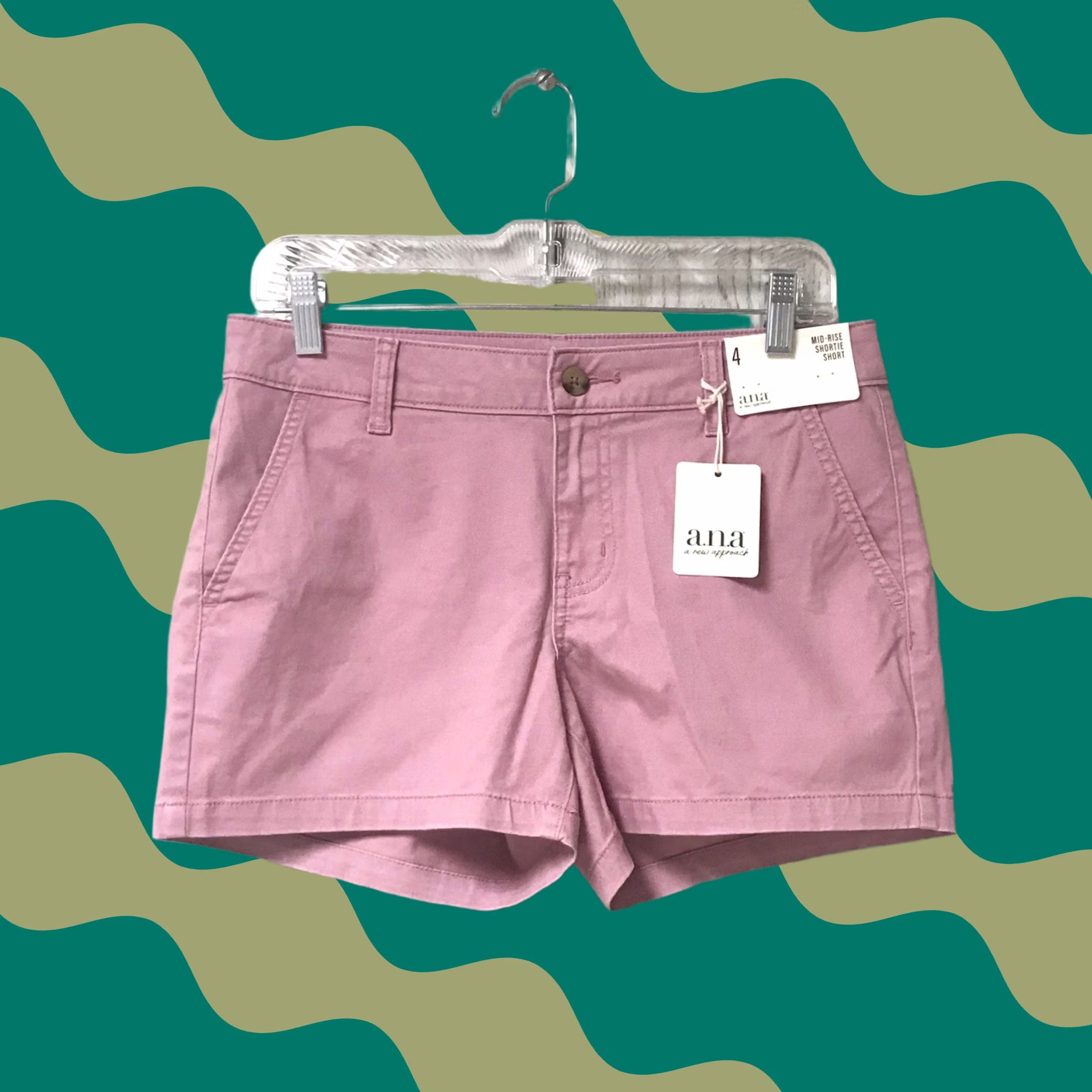 Pinko a.n.a Women Pink Foxglove 3.5" Mid-Rise Shortie Shorts 4 4-Pocket Design Casual Travel Easy Care Stretch Cotton Blend Zipper Button Womens Size 27" / US 4 / IT 40 - 1 Thumbnail