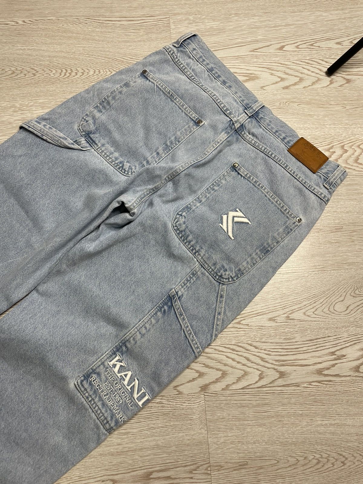 Japanese Brand × Karl Kani Karl Kani Hip Hop denim jeans joggers embroidered logo Size US 34 / EU 50 - 9 Thumbnail
