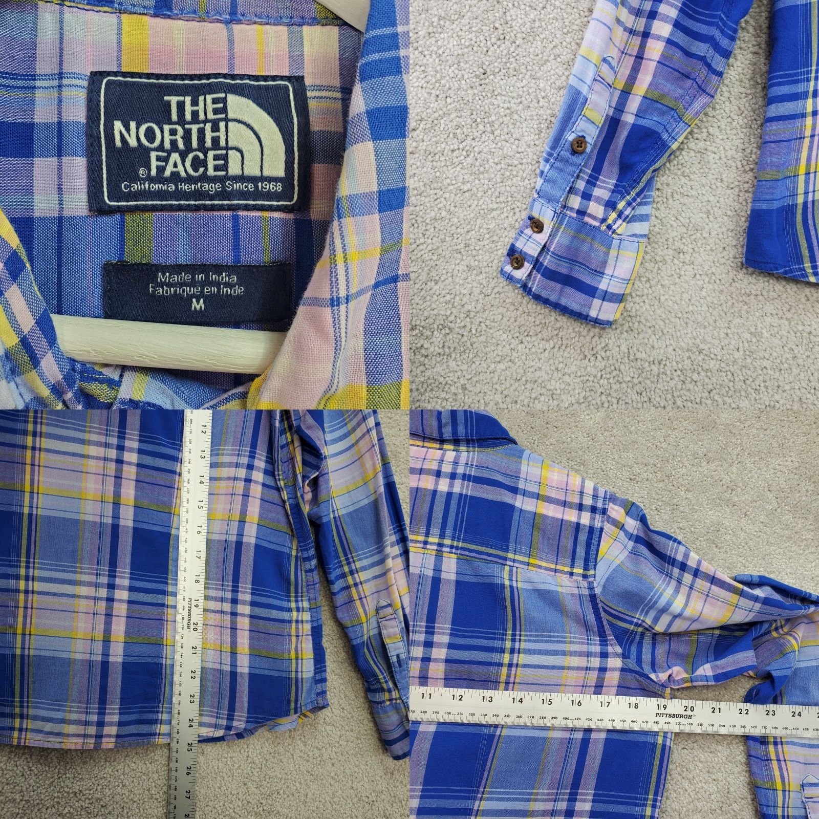 The North Face The North Face Shirt Women Medium Multi Blue Plaid 100% Cotton Pockets Button-Up Size M / US 6-8 / IT 42-44 - 8 Thumbnail