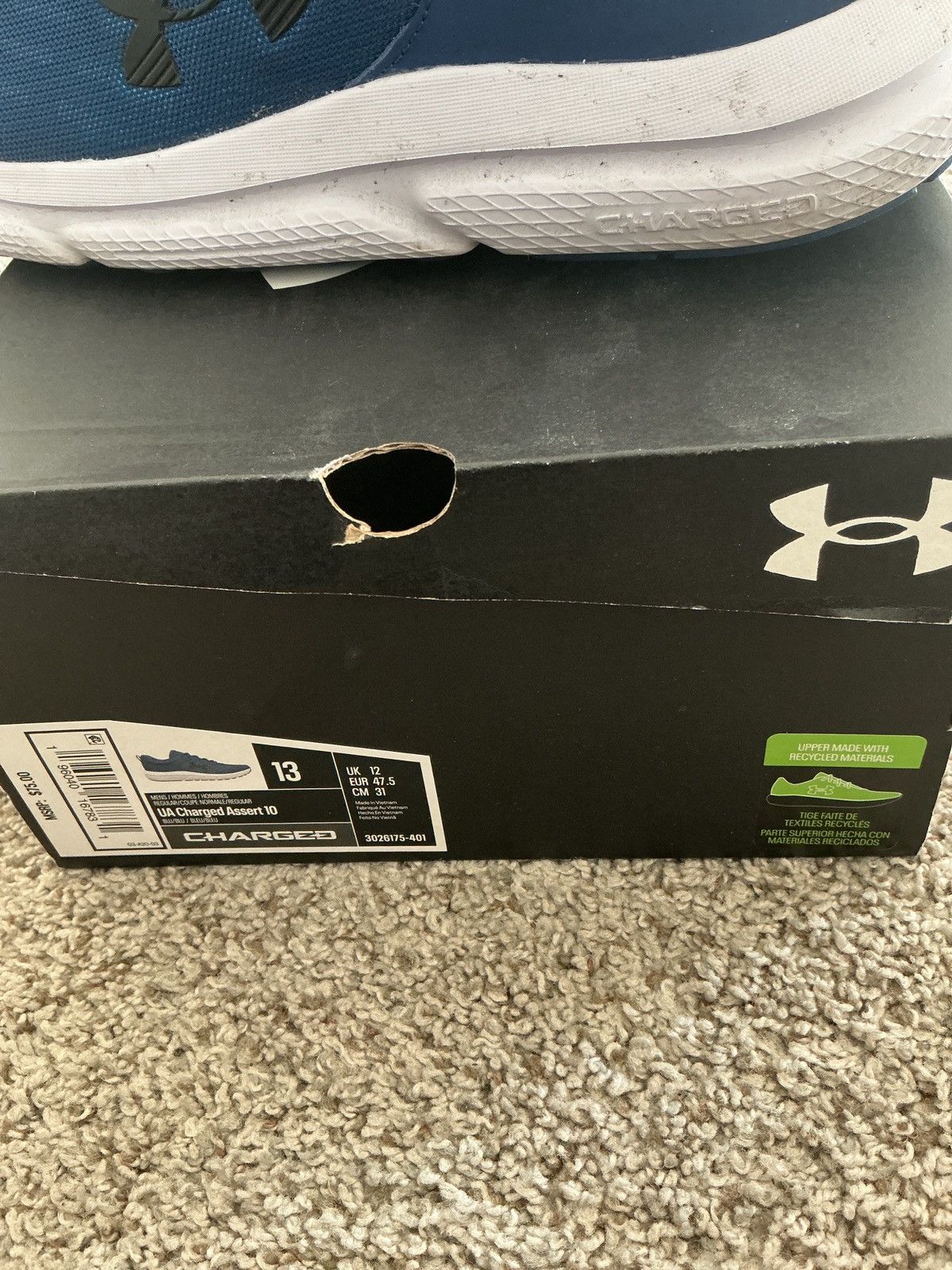 Under Armour Under Armour Assert 10 Blue Athletic Sneakers Size 13 Size US 13 / EU 46 - 9 Thumbnail