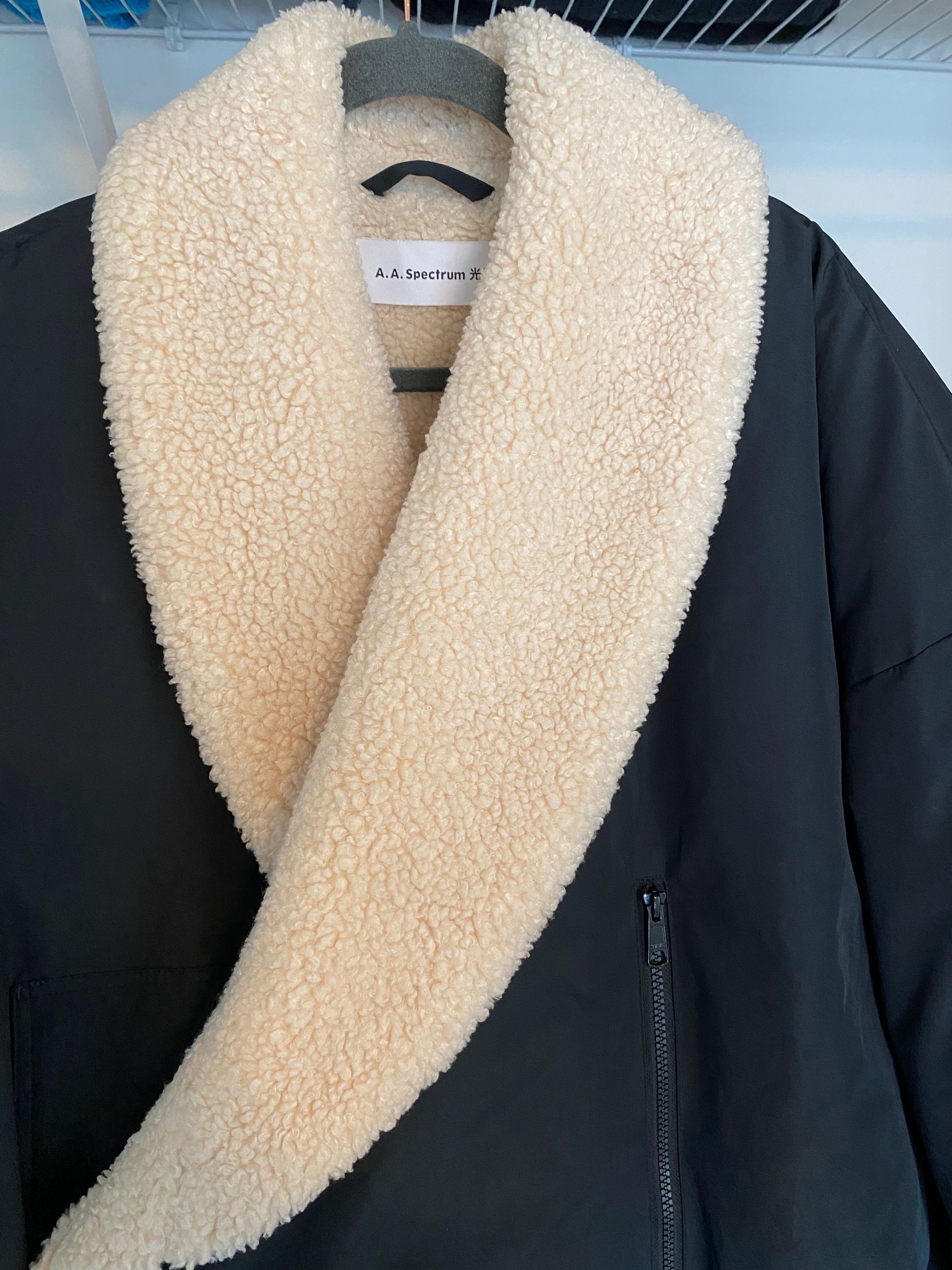 A. A. Spectrum SSENSE Exclusive Black Down Mongolian Fleece Jacket Size US L / EU 52-54 / 3 - 2 Thumbnail