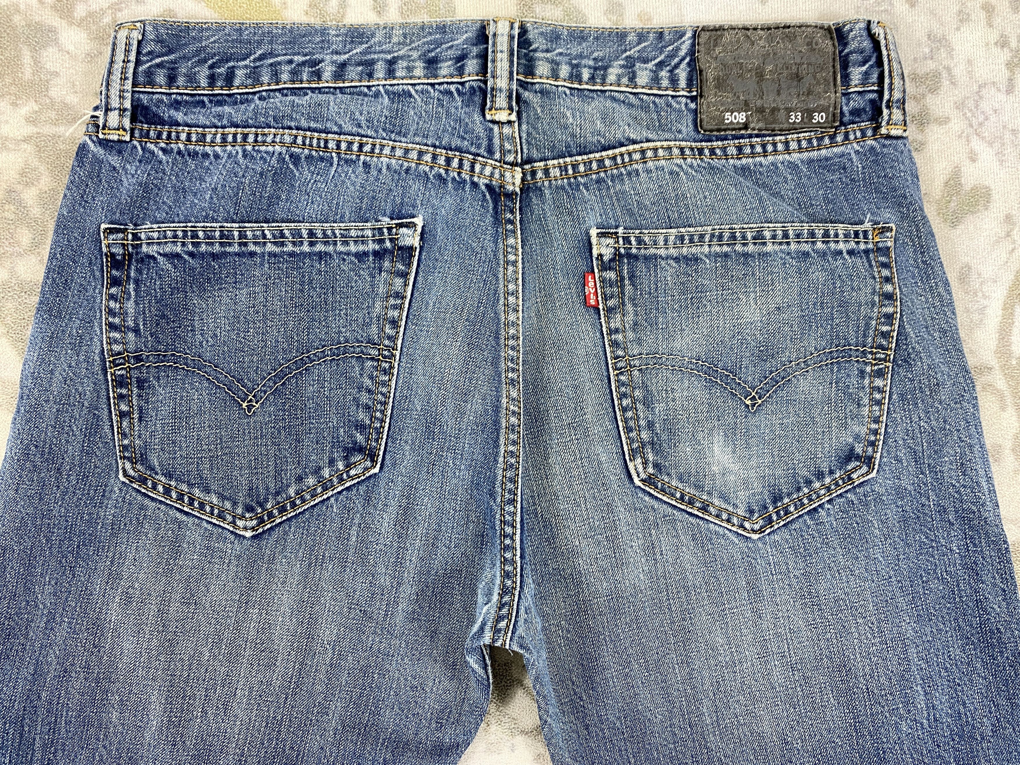 Levi's Distressed Blue Levi's 508 Jeans 34x29.5 Denim -SJ140 Size US 34 / EU 50 - 4 Thumbnail