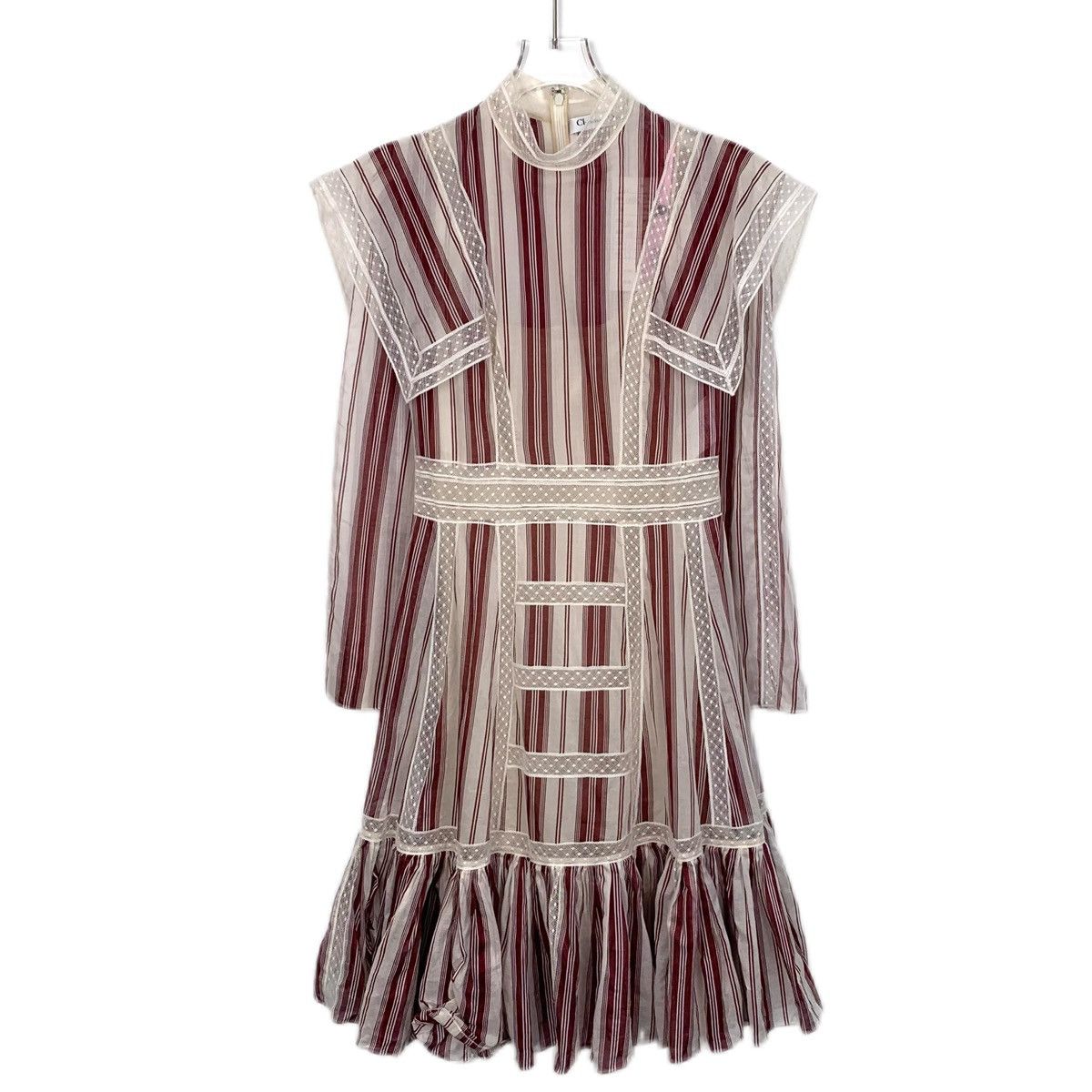 Dior Christian Dior Striped Lace Long Sleeve Dress K26WX Size XS / US 0-2 / IT 36-38 - 1 Thumbnail