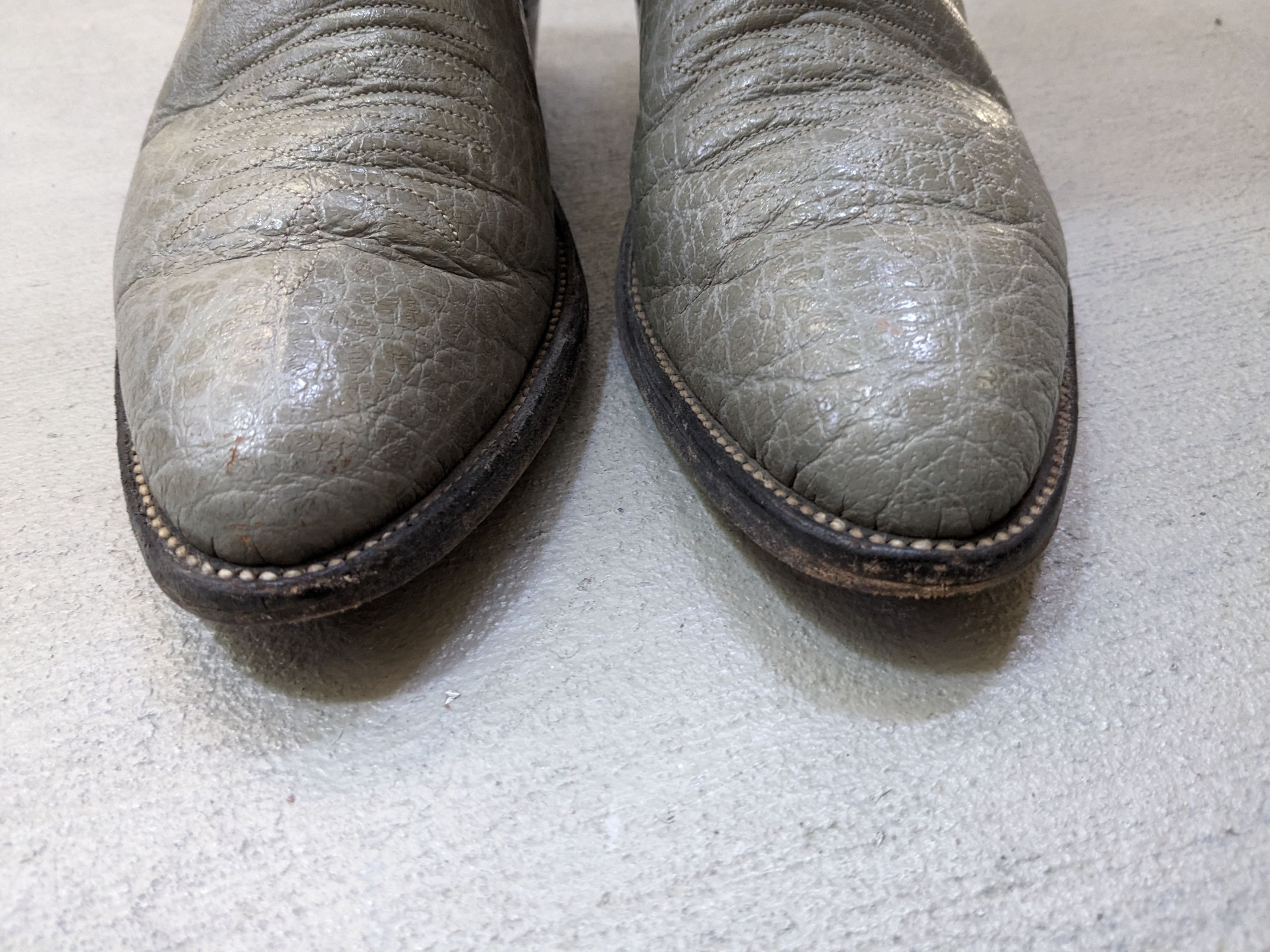 Nocona Nocona Cowboy Boots 8.5 Gray Leather Western Antelope Size US 8.5 / EU 41-42 - 2 Thumbnail