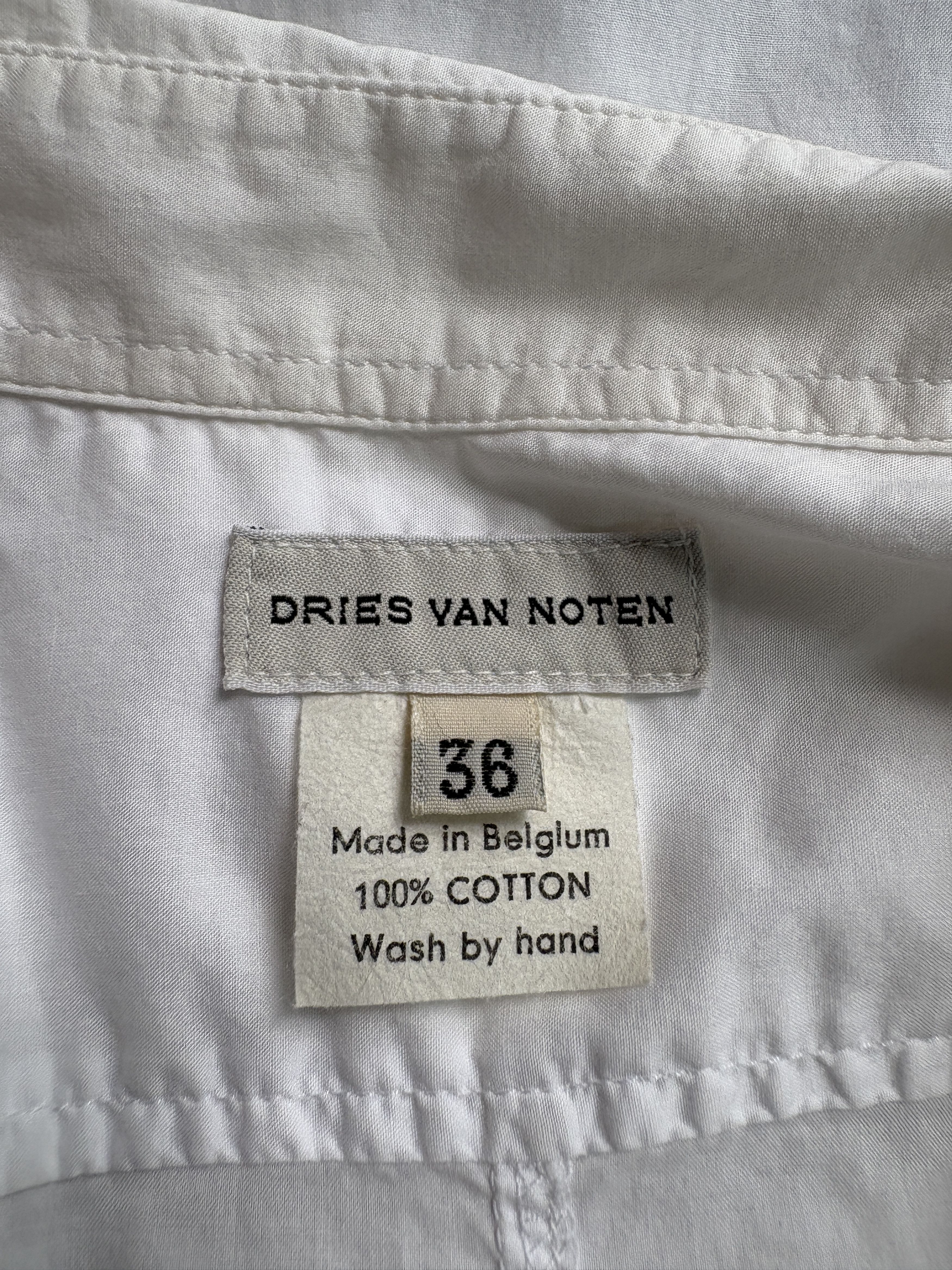 Dries Van Noten Classic Long White Shirt Made in Belgium Size US S / EU 44-46 / 1 - 6 Thumbnail