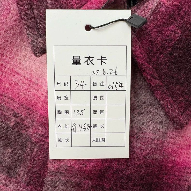 Balenciaga Balenciaga size 34 Wool pink plaid shirt Size XS / US 0-2 / IT 36-38 - 5 Thumbnail