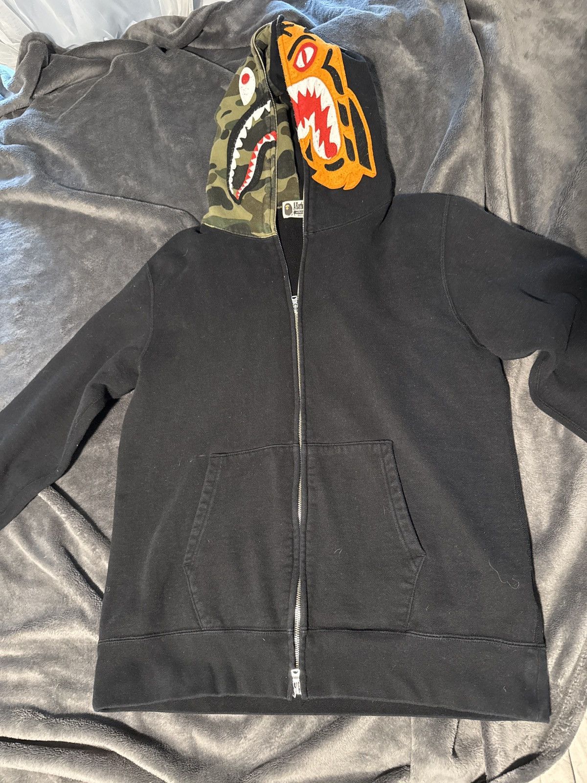 Bape Bape Crazy Face Full Zip Hoodie | Grailed