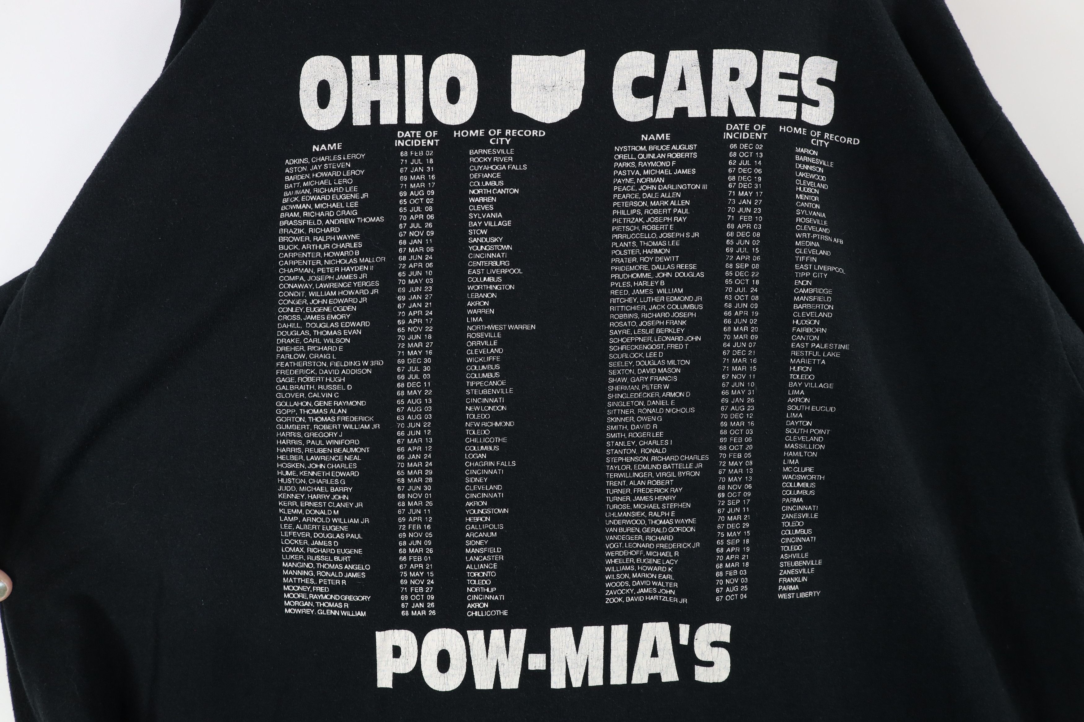 Vintage Vintage 90s POW MIA Ohio Short Sleeve T-Shirt Black USA Size US XXL / EU 58 / 5 - 7 Thumbnail