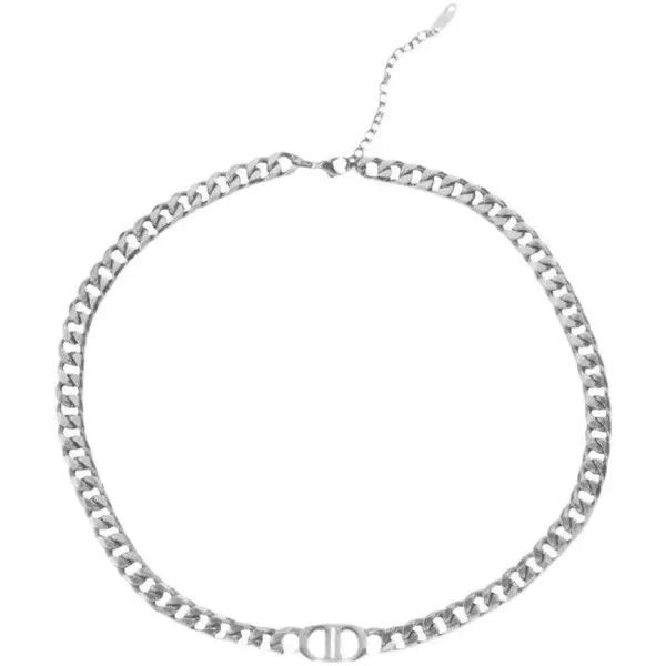 Jewelry Men's Silver Choker Chain Necklace Size ONE SIZE - 5 Thumbnail