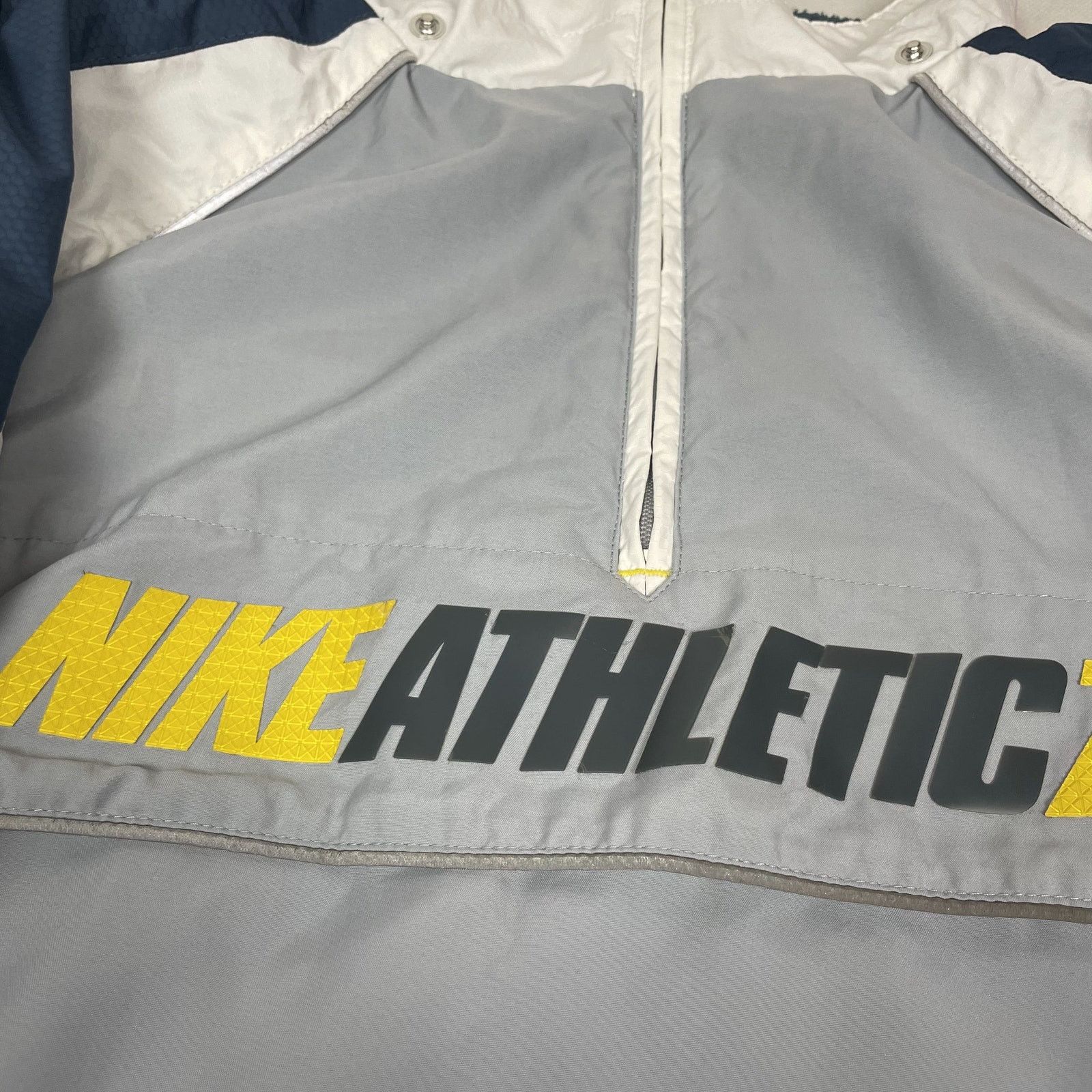 Nike × Vintage Nike Athletic 72 Men Gray 1/4 Zip Windbreaker Jacket Size US M / EU 48-50 / 2 - 3 Thumbnail