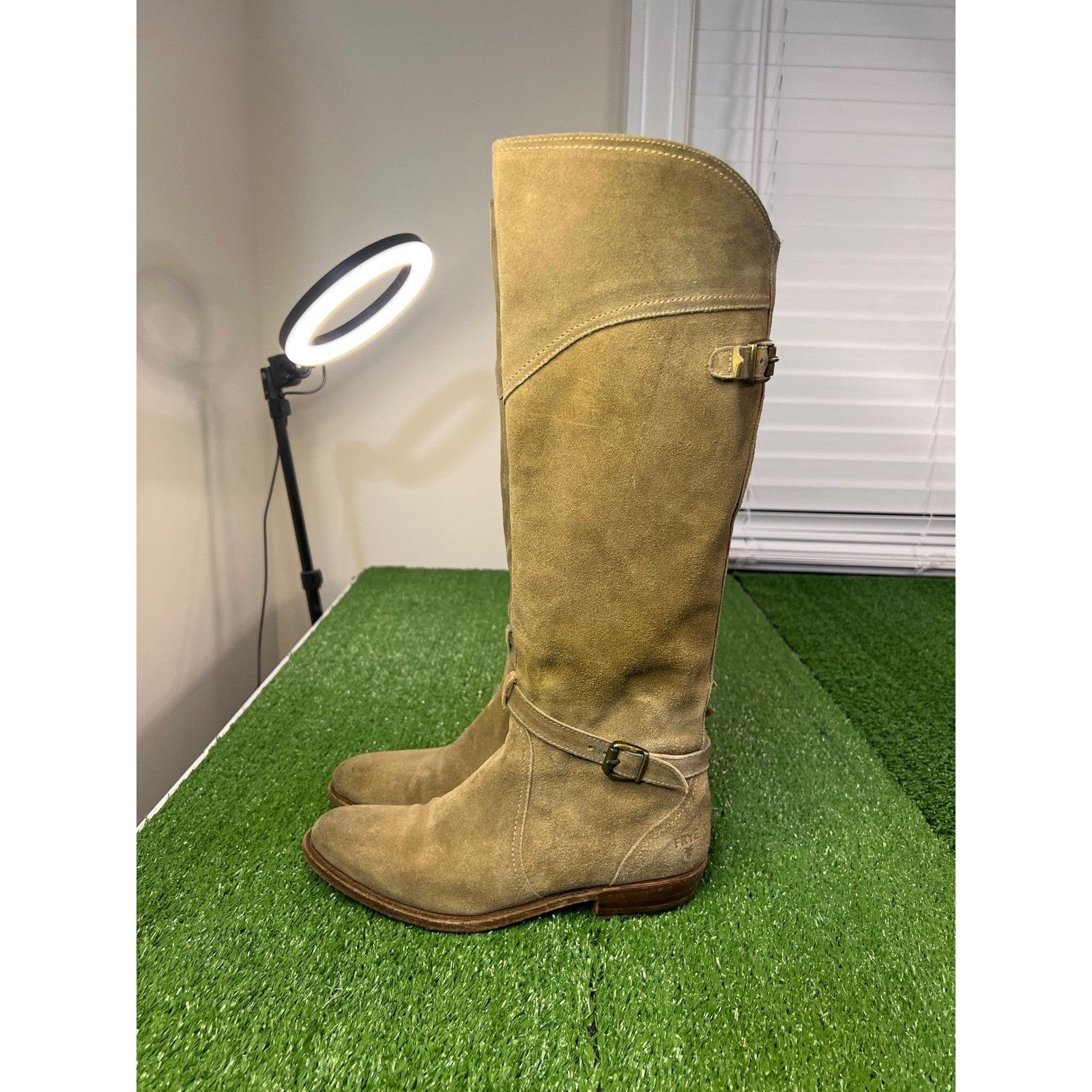 Frye Frye Dorado 77562 Button Back Zip Tall Suede Boots Womens 7 Size US 7 / IT 37 - 1 Thumbnail