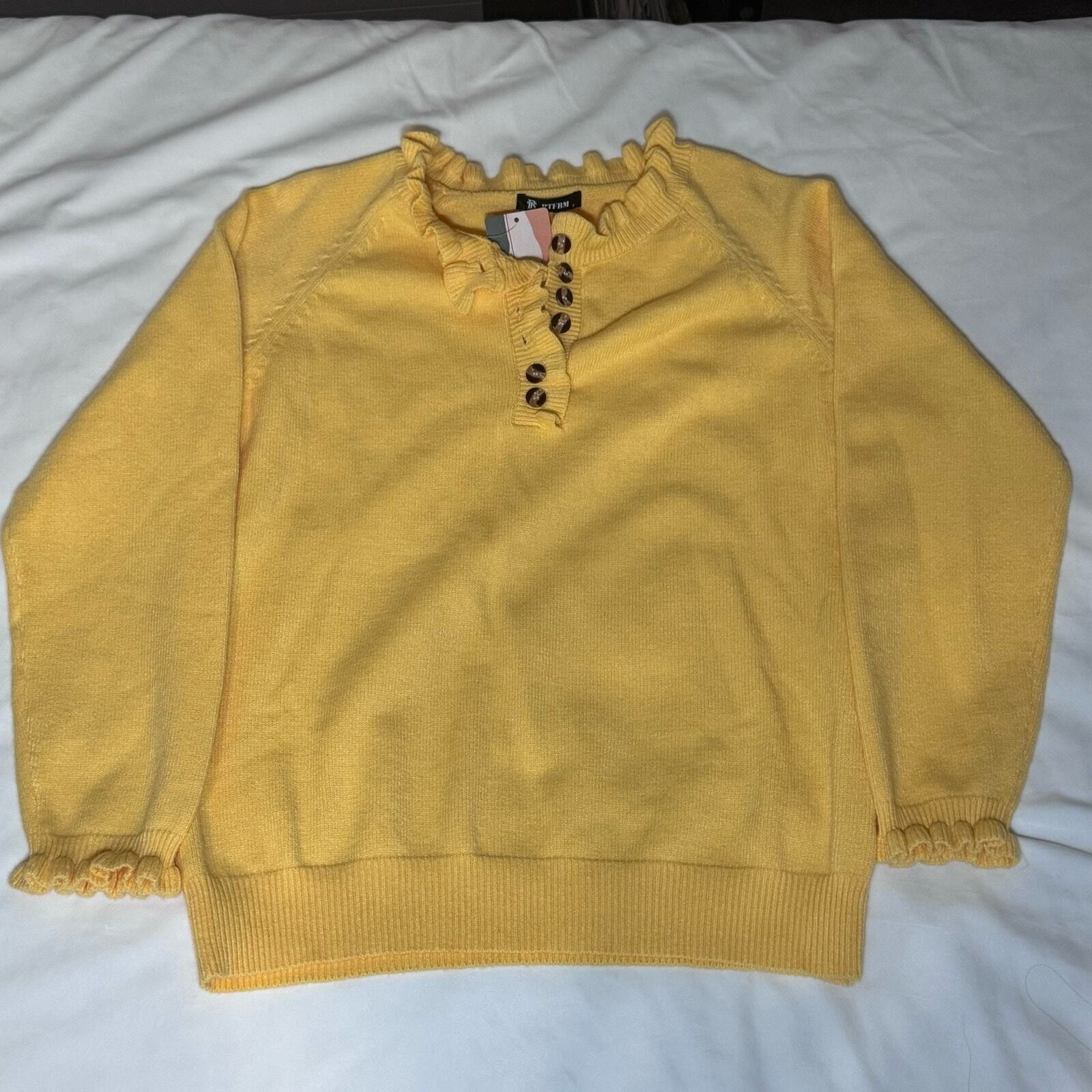 Unknown London BTFBM Casual Long Sleeve Button Down Crew Neck Sweater S Size S / US 4 / IT 40 - 2 Thumbnail