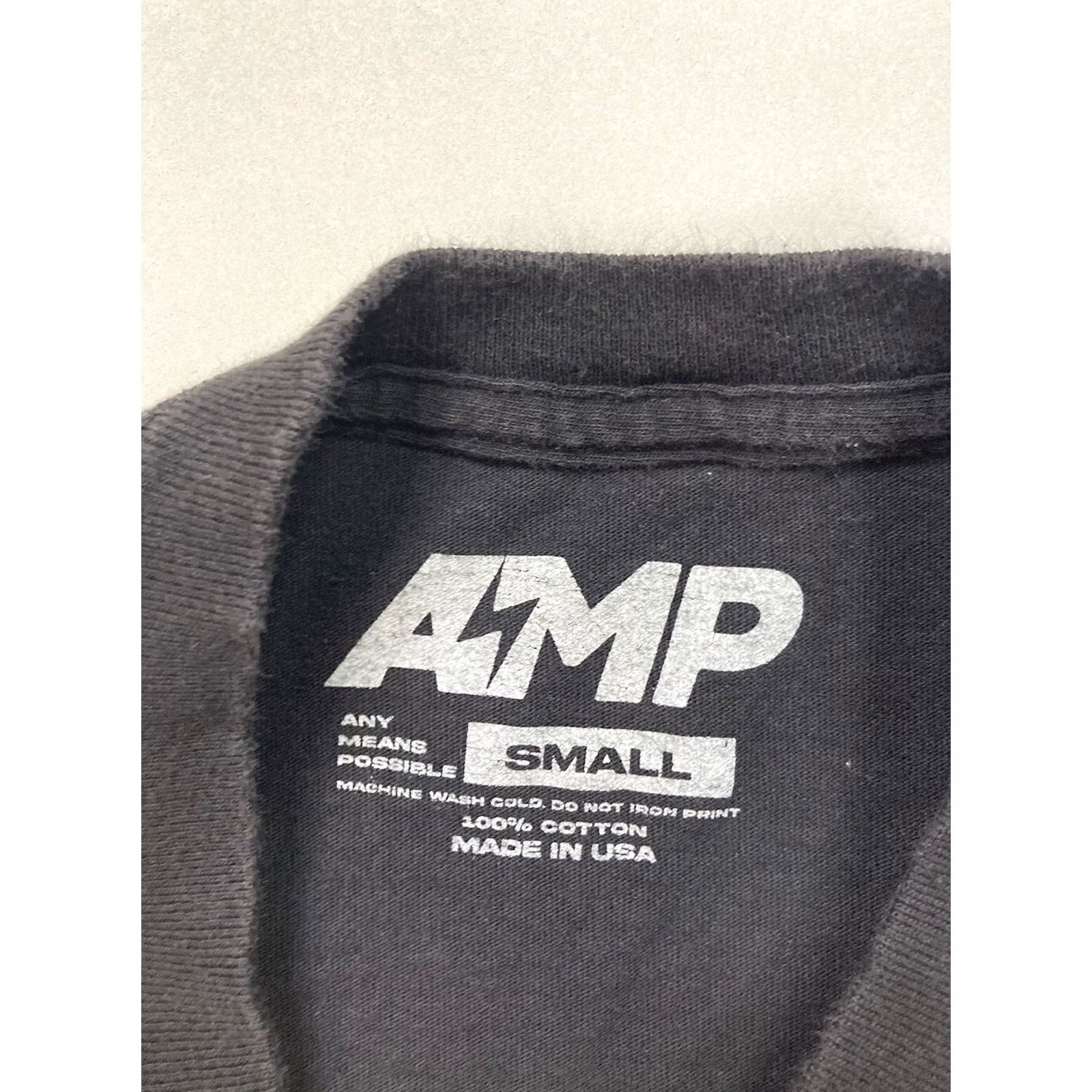 Vintage AMP Any Means Possible Graphic T-shirt Women Small Black Short Sleeve Size S / US 4 / IT 40 - 4 Thumbnail