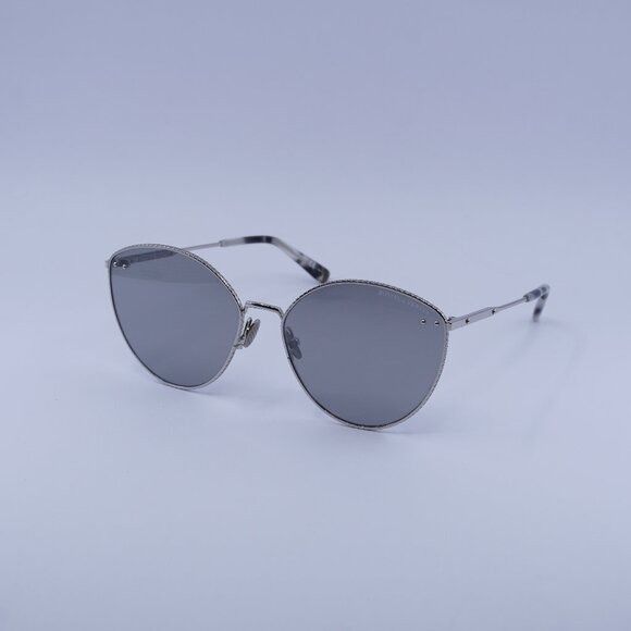 Bottega Veneta Bottega Veneta BV0259S 002 Sunglasses Silver Cat Eye Frame Size ONE SIZE - 1 Thumbnail
