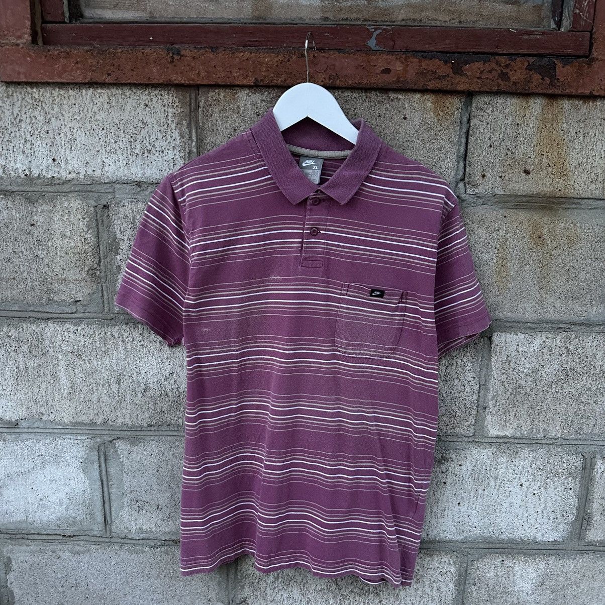 Nike Vintage Striped Nike Polo SK8 00s USA Y2K Size L Size US L / EU 52-54 / 3 - 1 Thumbnail