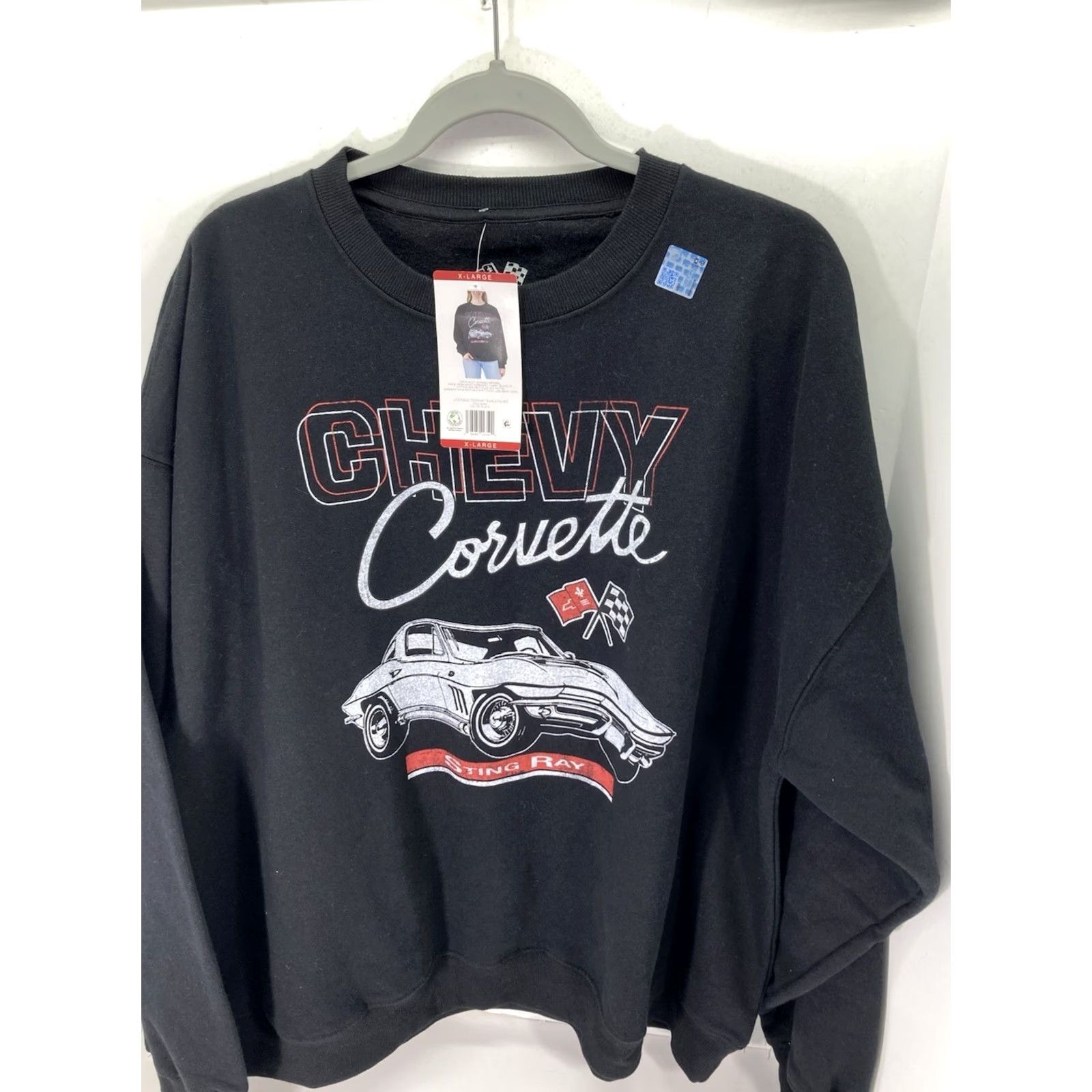 Vintage VINTAGE Corvette Sting Ray Sweatshirt Women XL Black Long Sleeve Crew Neck NWT Size XL / US 12-14 / IT 48-50 - 2 Thumbnail