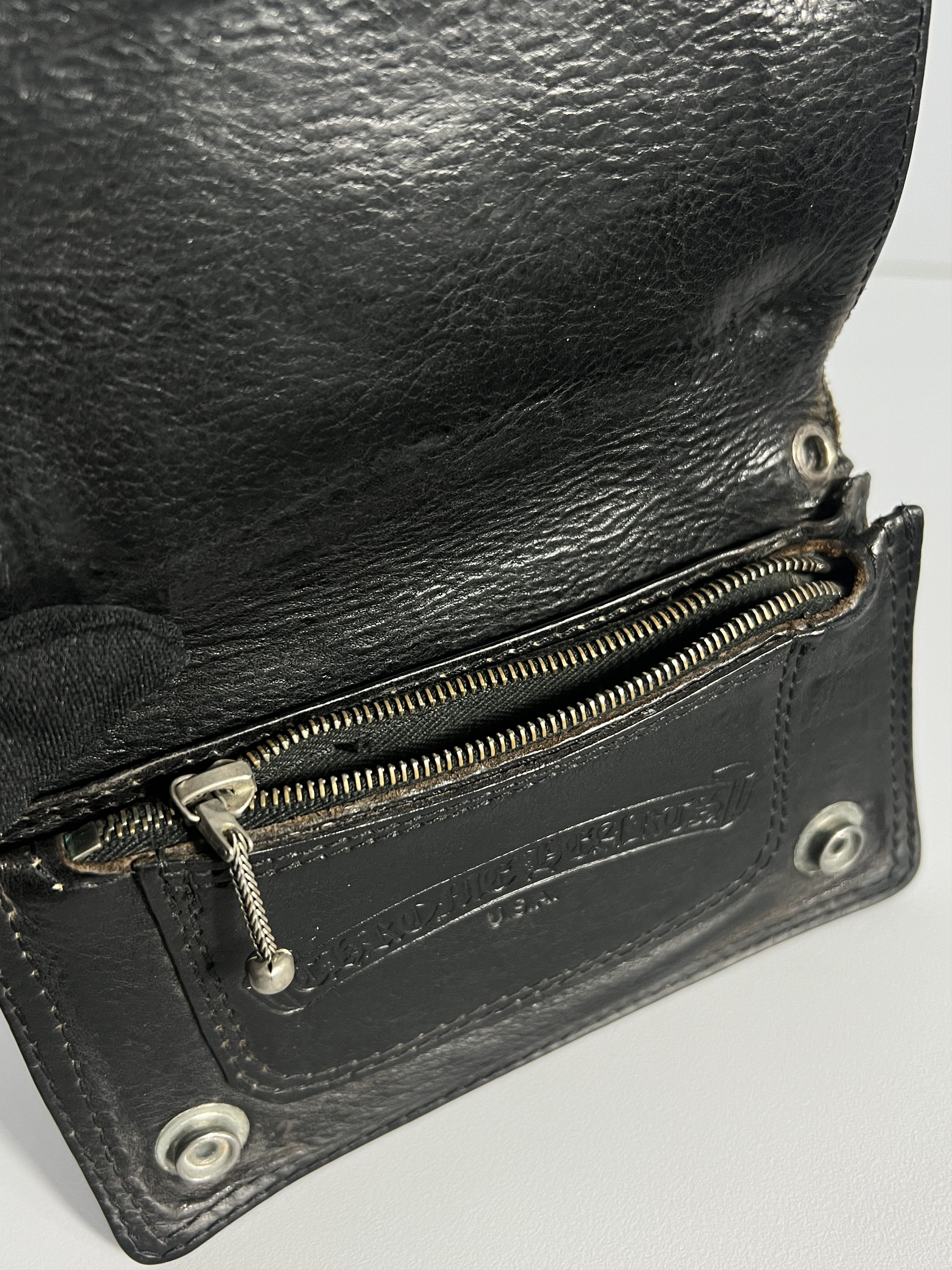 Chrome Hearts Chrome Hearts Leather Snap Wallet Silver Buttons Black Size ONE SIZE - 7 Thumbnail