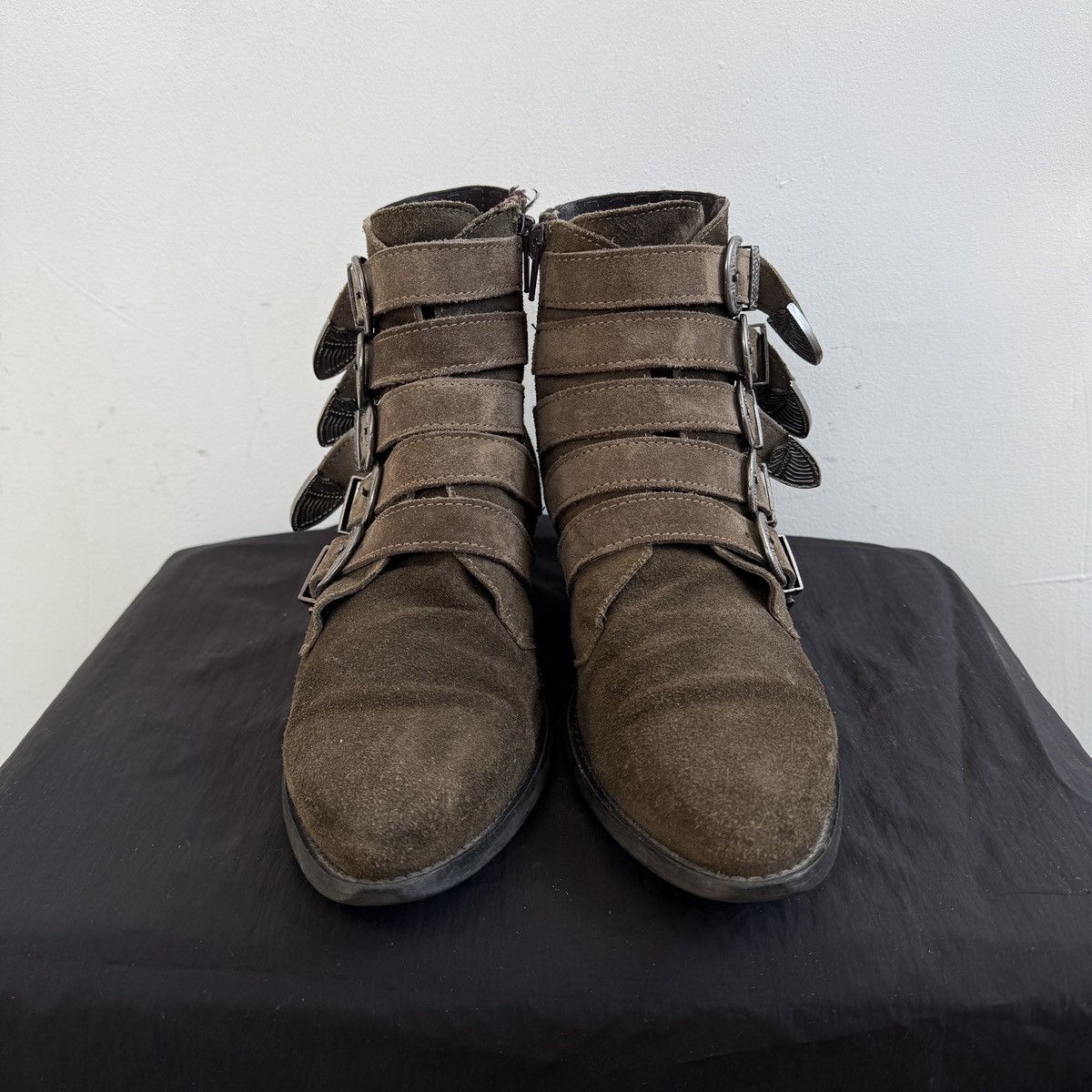 Japanese Brand Pavement Cowboy Western Boots With Buckles Detail Size US 9 / IT 39 - 4 Thumbnail