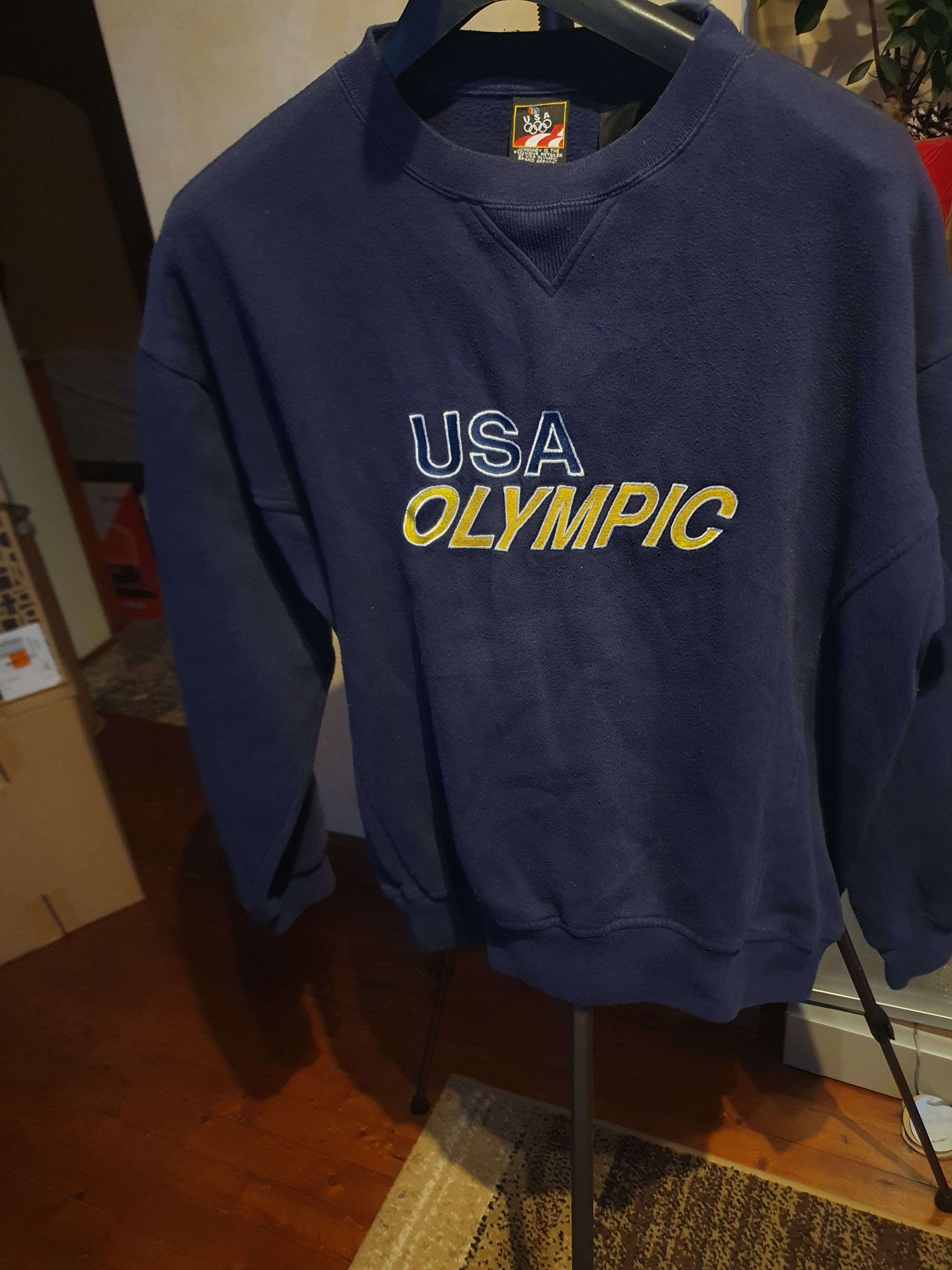 JCPenney × Vintage JCPenney USA Olympic Embroidered Spell Out Vtg Sweatshirt Size US L / EU 52-54 / 3 - 9 Thumbnail