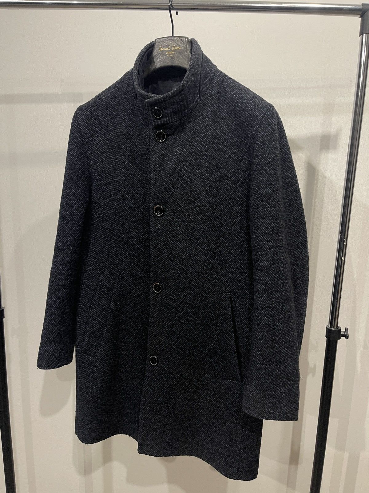 Bugatti Bugatti Men’s Wool Blend Overcoat - Bellandi Ecowool Size M Size US M / EU 48-50 / 2 - 1 Thumbnail