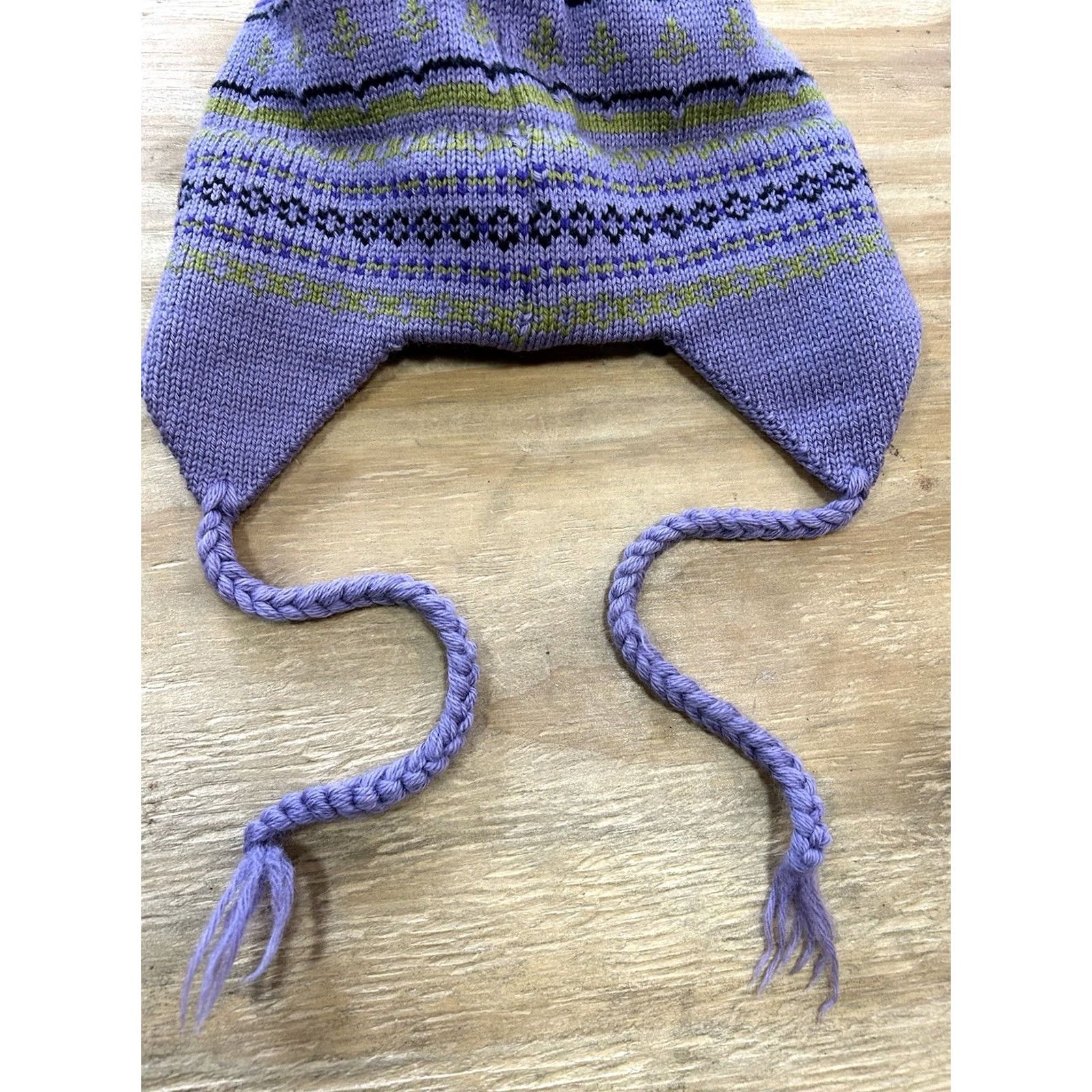 Vintage VINTAGE Vermont Originals Wool Beanie Hat Skiing Snowboarding Ski Snowboard Purple Green Black Size ONE SIZE - 2 Thumbnail