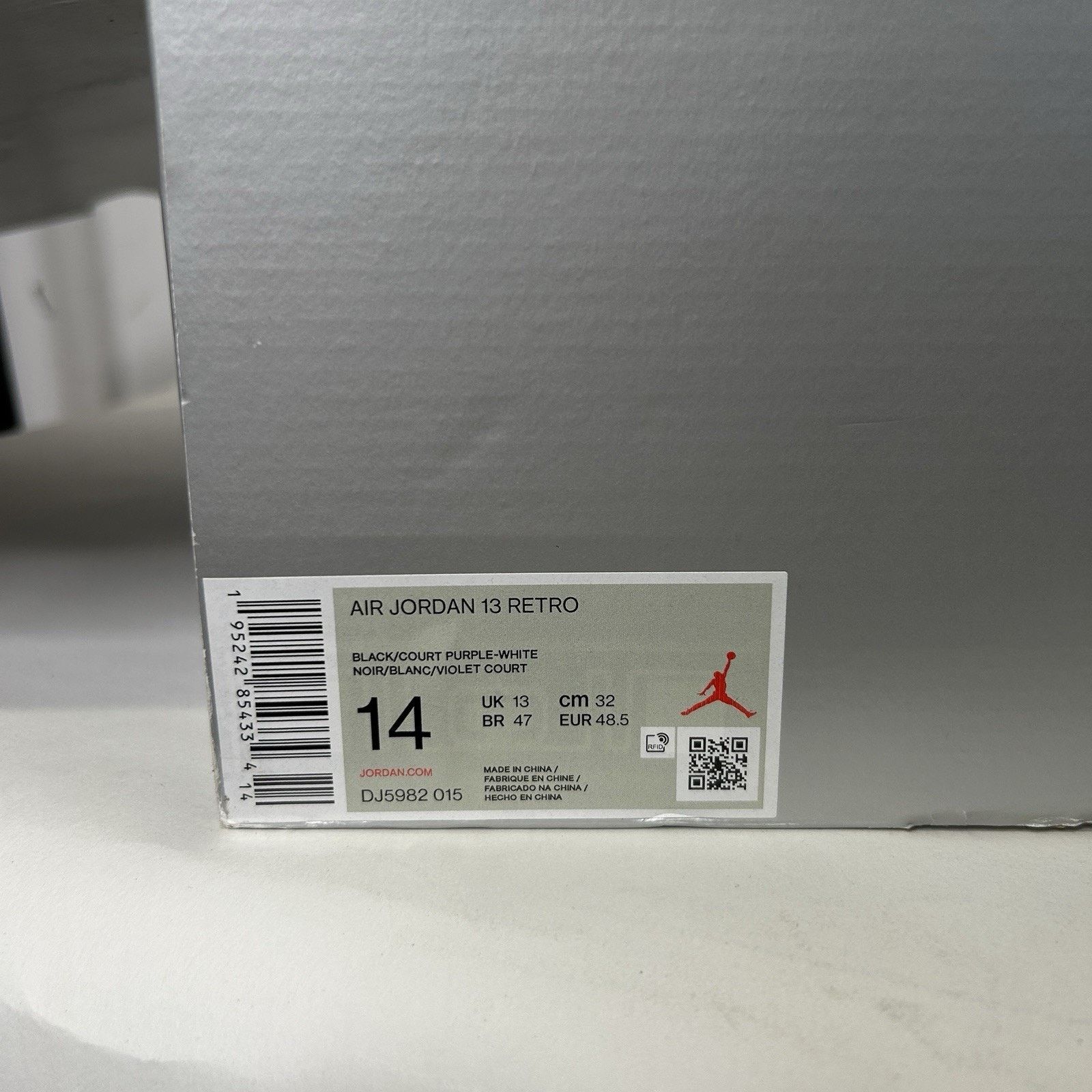 Jordan Brand Nike Air Jordan Retro 13 "Court Purple" DJ5982-015 Size US 14 / EU 47 - 6 Thumbnail