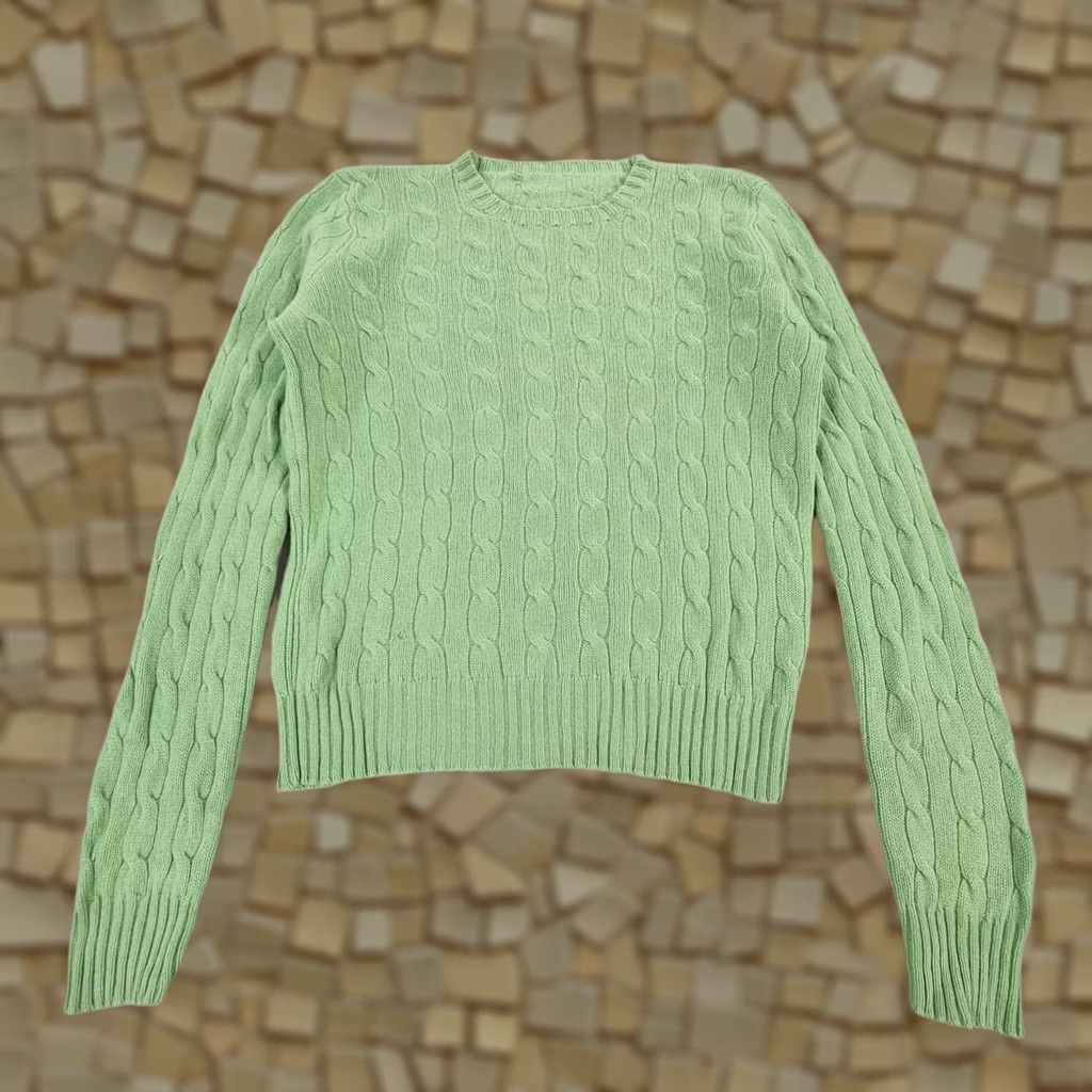 Polo Ralph Lauren Polo Ralph Lauren Womens Jumper Green XS 100% Cashmere Cable Knit Pullover Size XS / US 0-2 / IT 36-38 - 1 Thumbnail